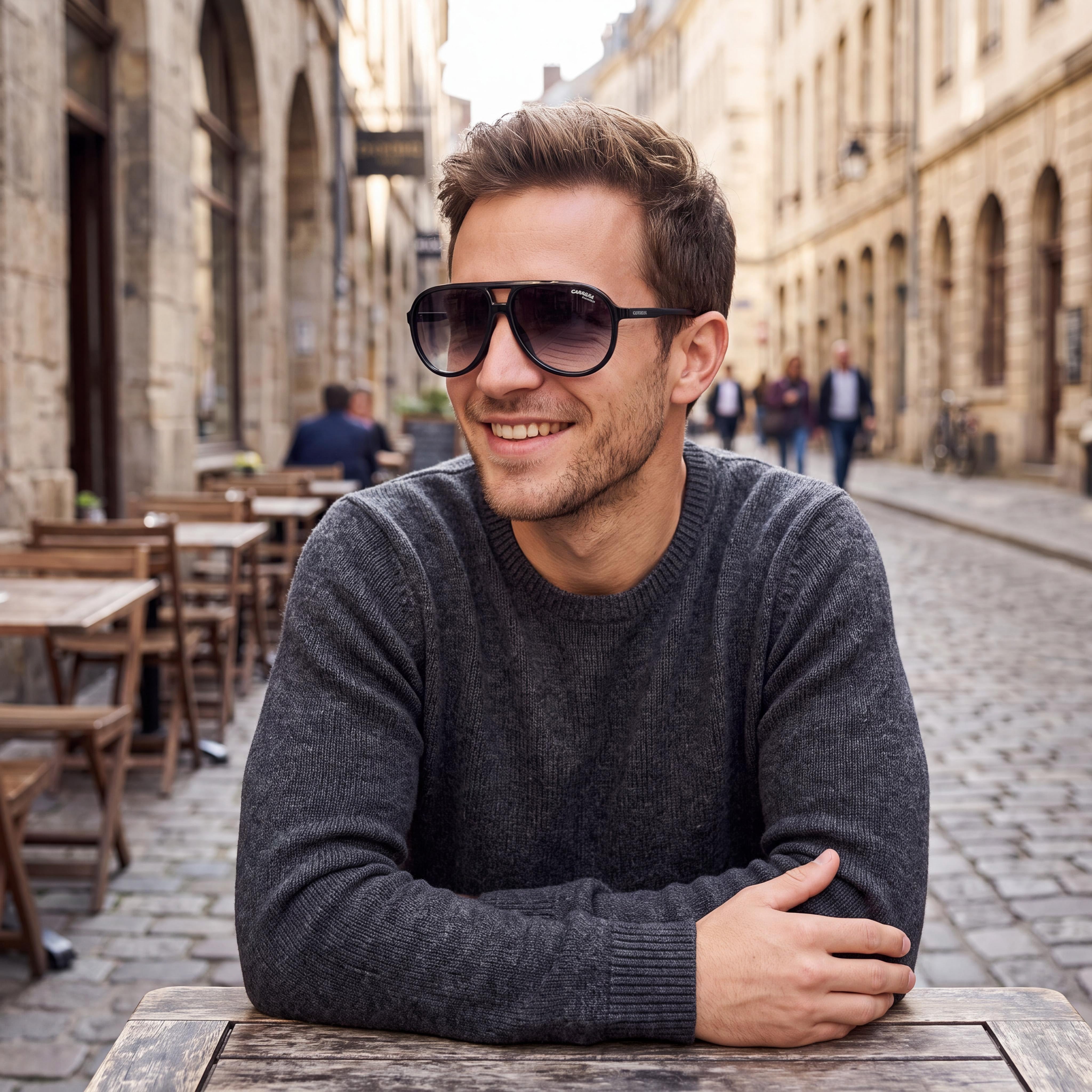 Gafas de sol Carrera 237/S negras aviador para hombre, 61 mm, Photo 5