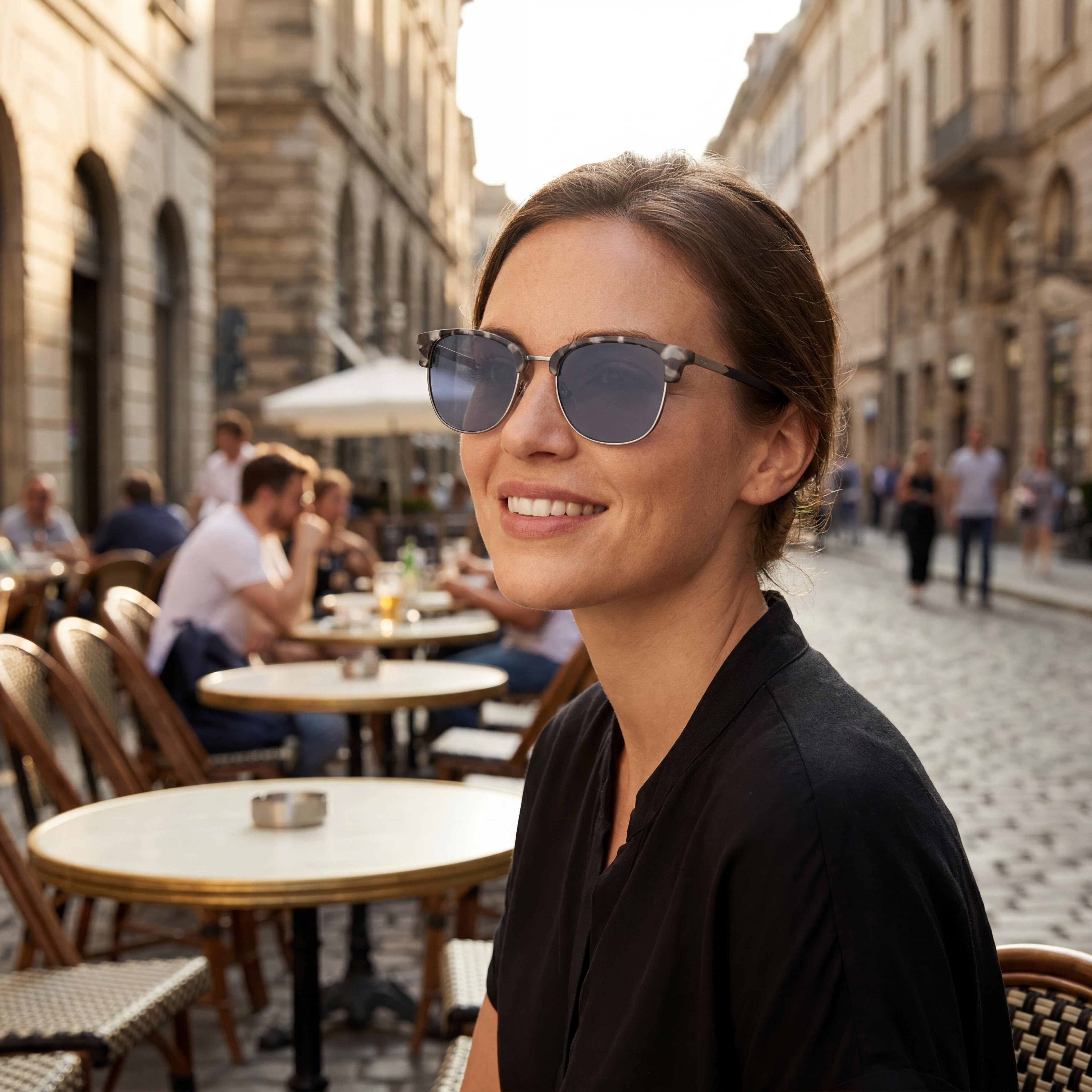 Fossil Fos 2113/G/S Unisex Polyamide Grey Havana Ruthenium Frame Grey Lens UV Protected Sunglasses 51mm, Photo 4