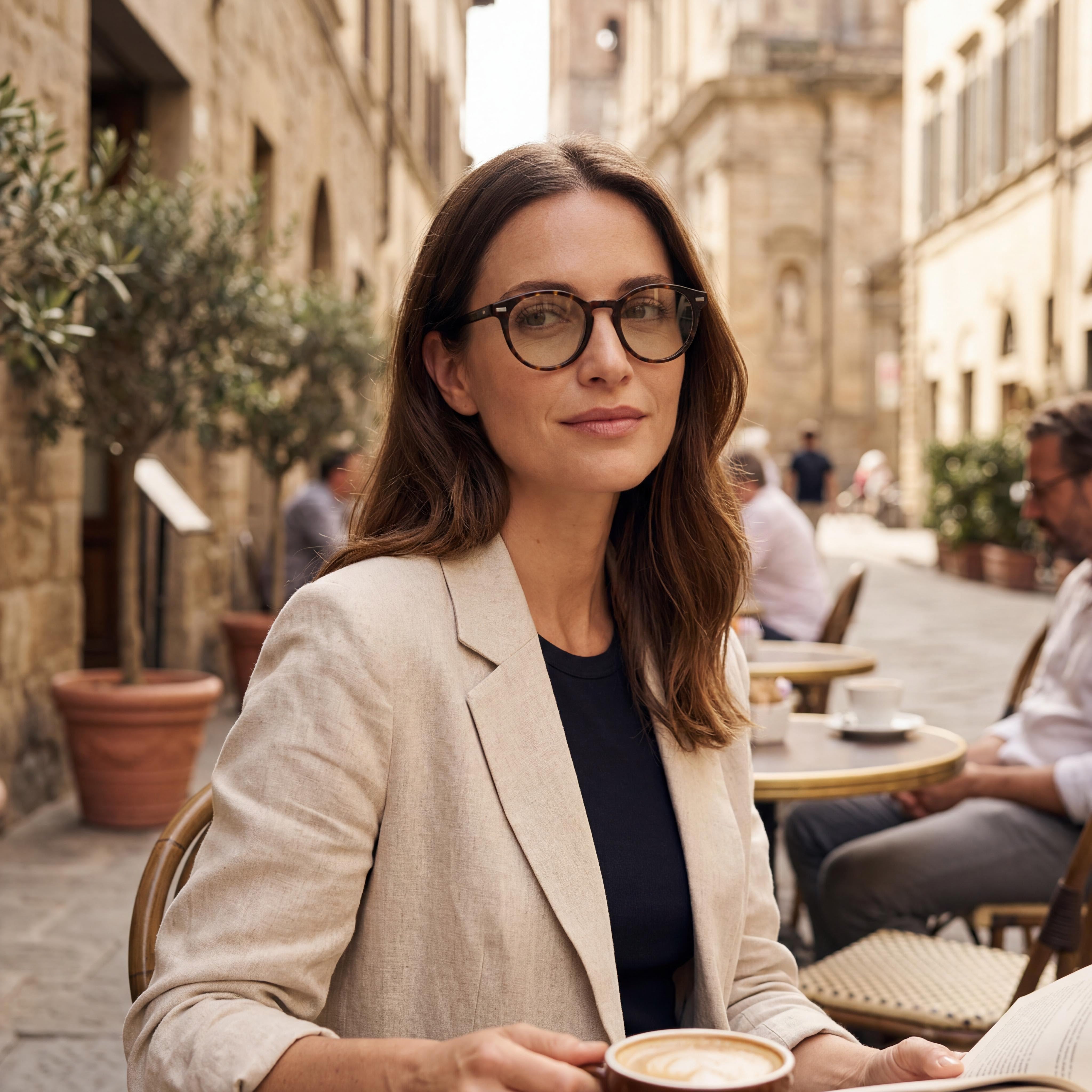 Hugo Boss Audio Systems Modern Style Unisex Acetate Havana Frame Eyeglasses with Polycarbonate Lenses 50mm, Photo 4