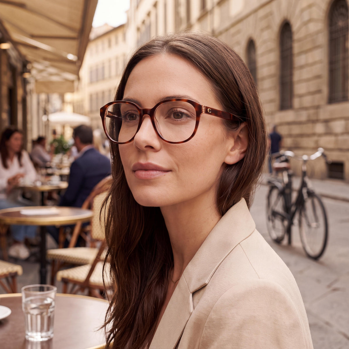 Coach Hc6209u Women's Round Tortoise Transparent Pink Plastic Eyeglasses 50-18-140mm, Photo 4