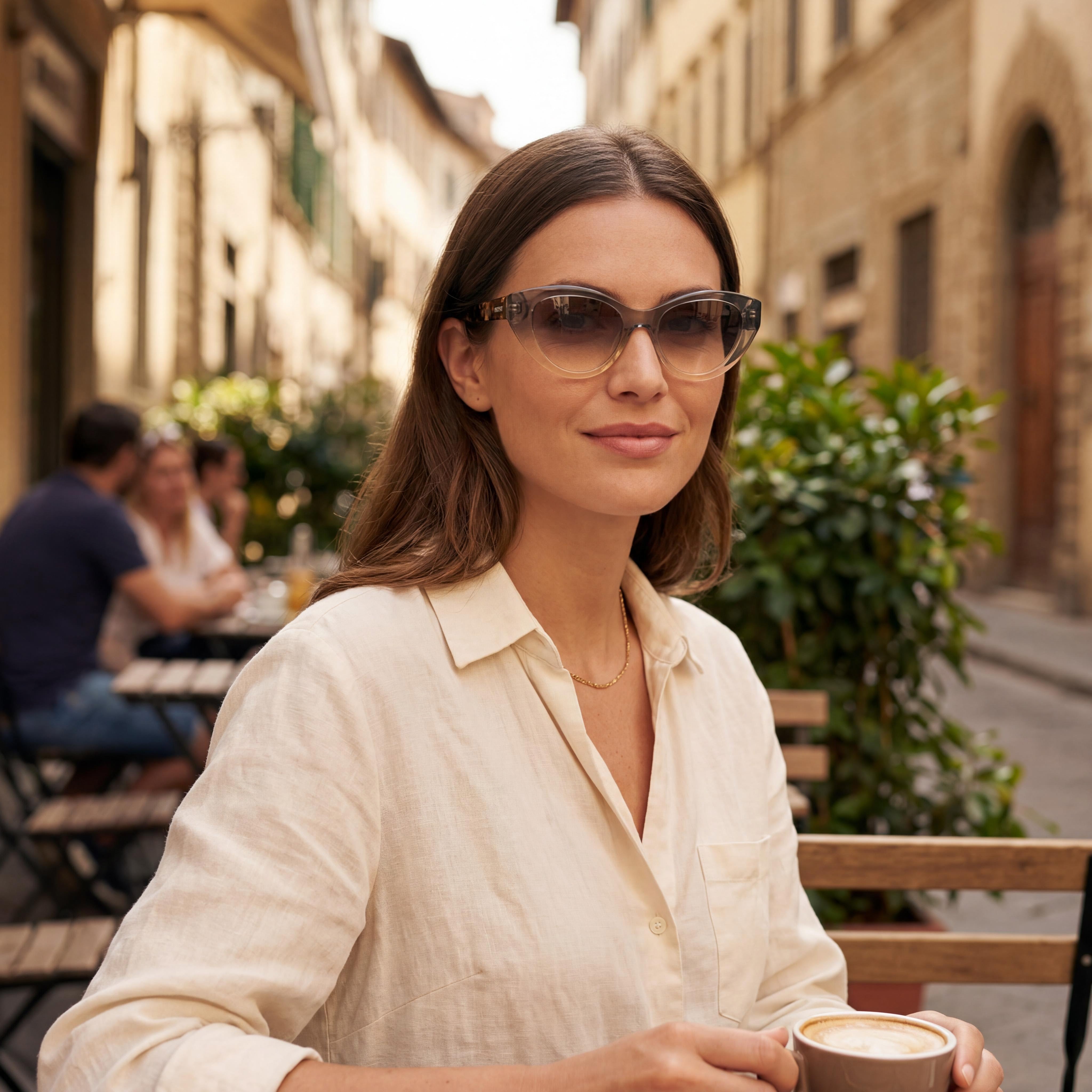 M Missoni Casual Women's Grey Ochre Acetate Frame Polycarbonate Lens UV Protection Sunglasses 53mm, Photo 4