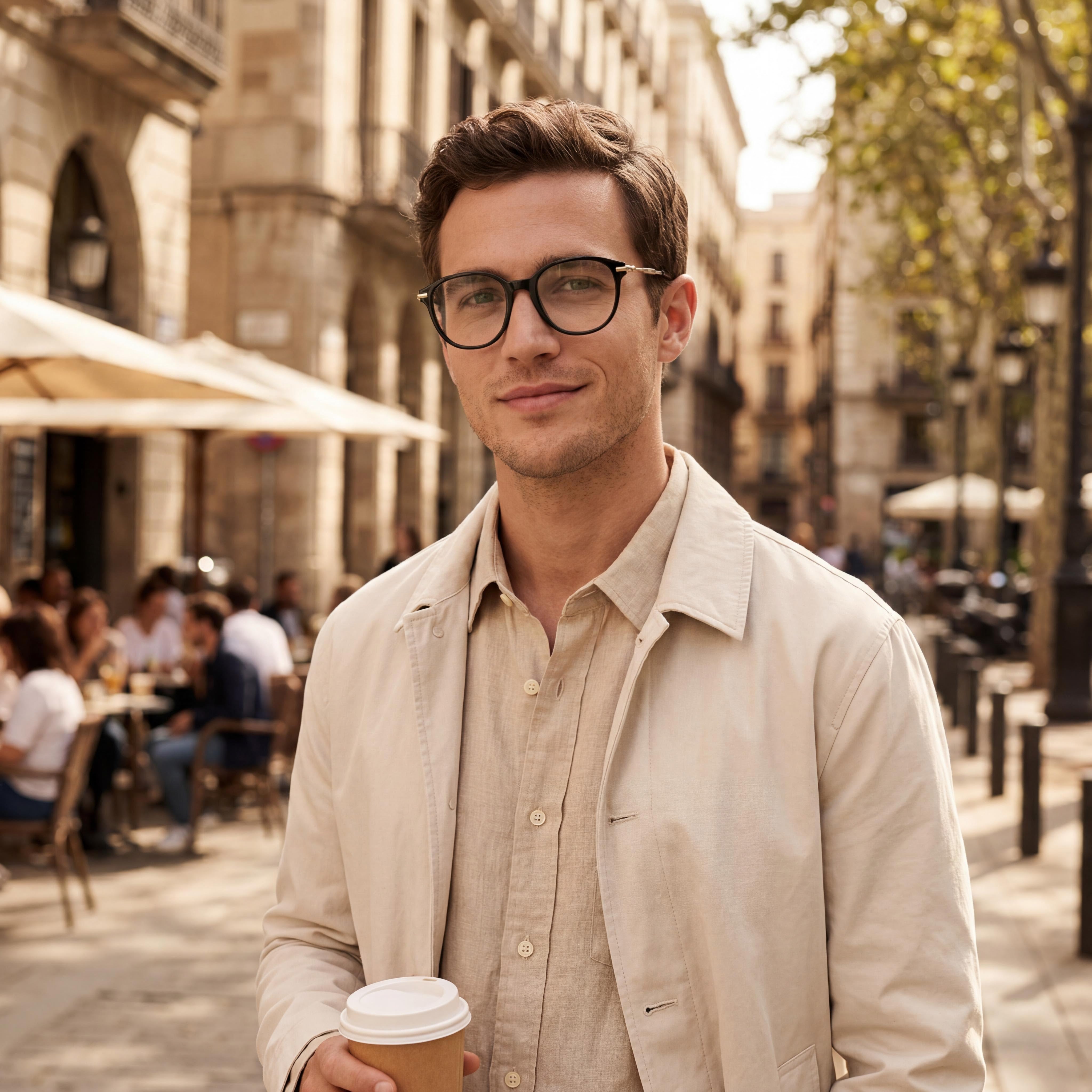 BURBERRY Be 2412d Gafas para Hombre con Montura Ligera de Acetato Negro y Lentes Transparentes, Ancho de Lente 52mm, Photo 4
