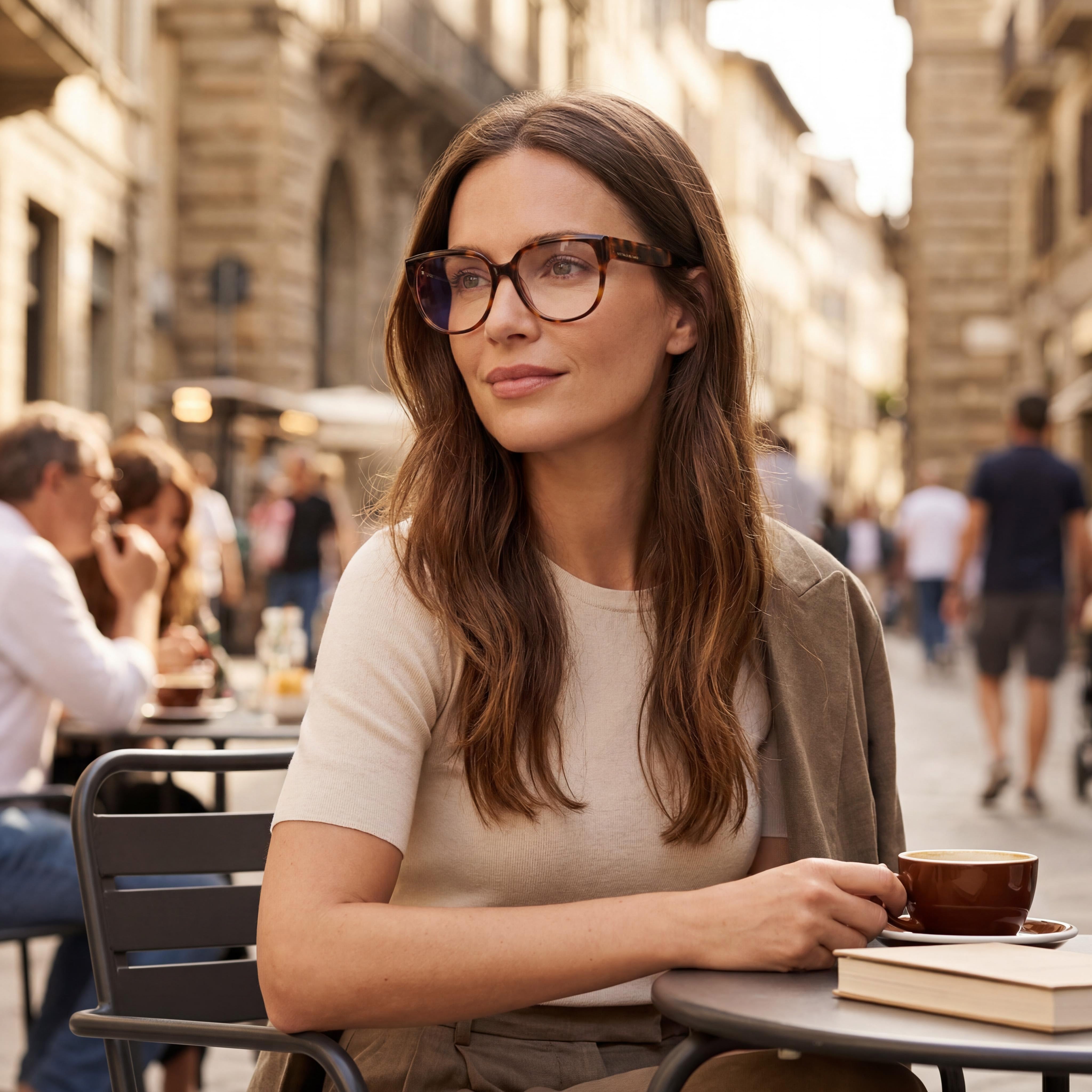Victoria Beckham Modern VB2617 Unisex Acetate Havana Caramel Polycarbonate Lenses Sunglasses 55mm, Photo 4
