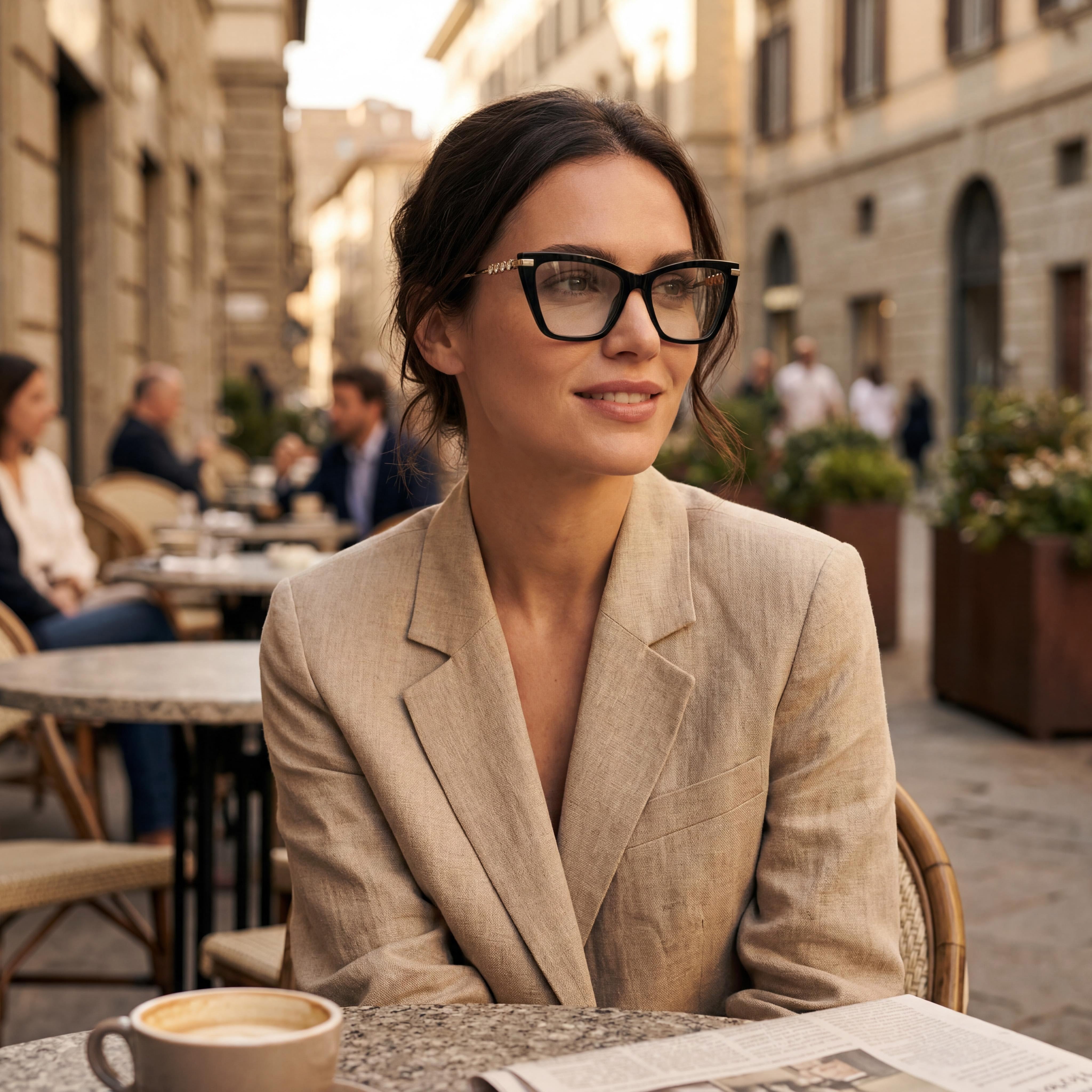 JIMMY CHOO Jc 3020 B Gafas de mujer con montura negra carey y lentes transparentes de 55 mm, Photo 4