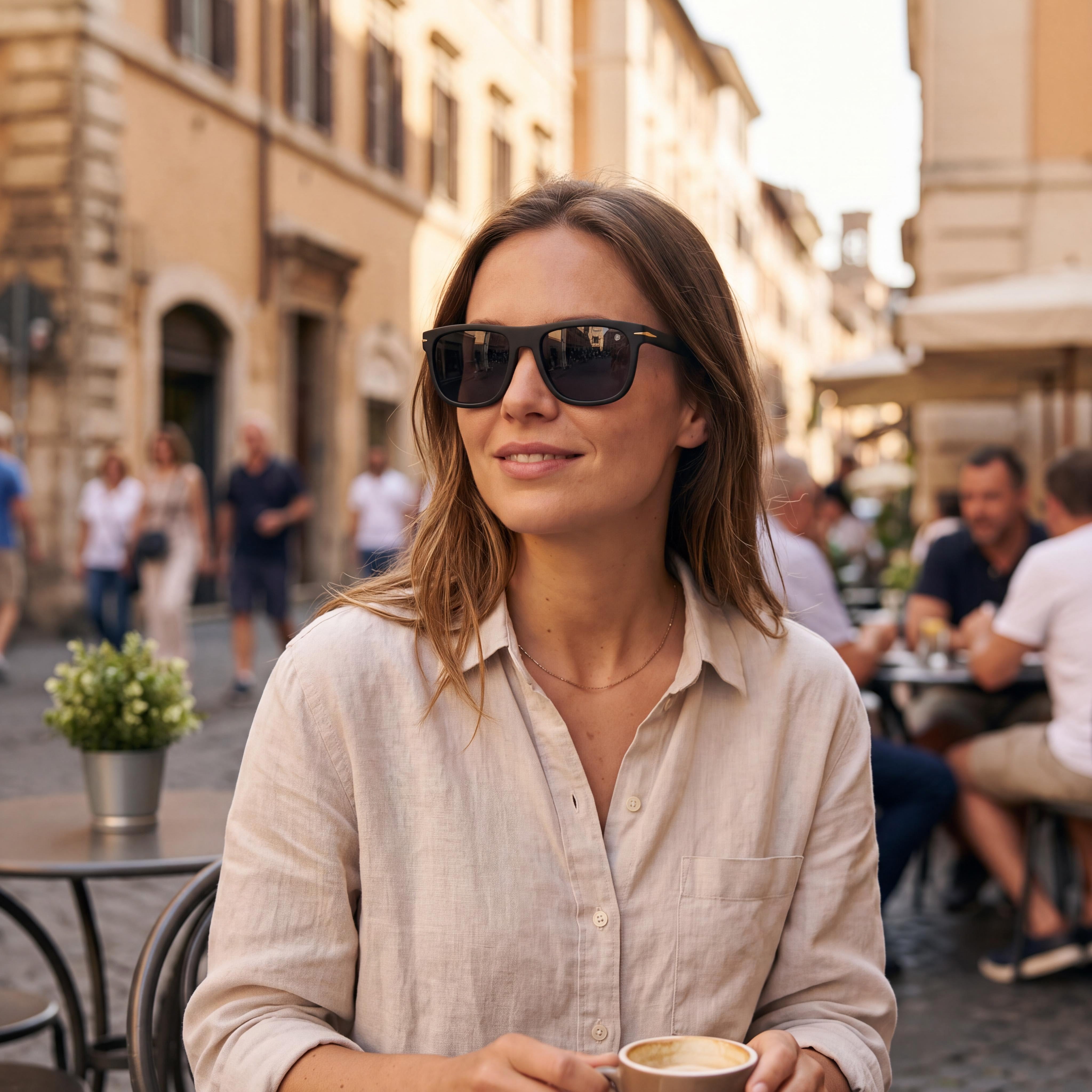 David Beckham Db 7111/S Women's Matte Black Gold Acetate Grey Non- Sunglasses 56-17-145, Photo 4