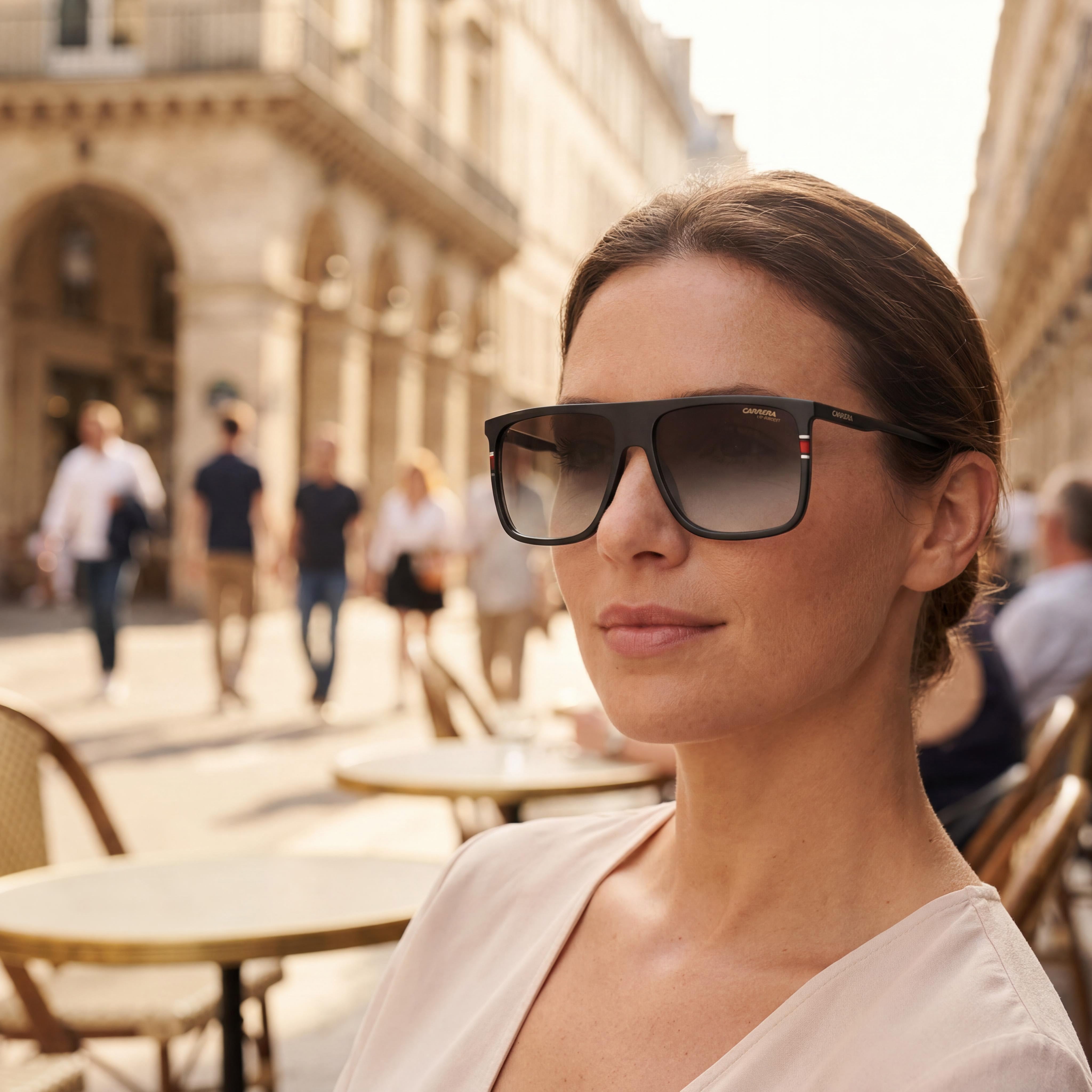 Carrera 172/N/S Unisex Black Brown Gradient Plastic Sunglasses with Brown Gradient Non-Polarized UV Lenses 58mm, Photo 6