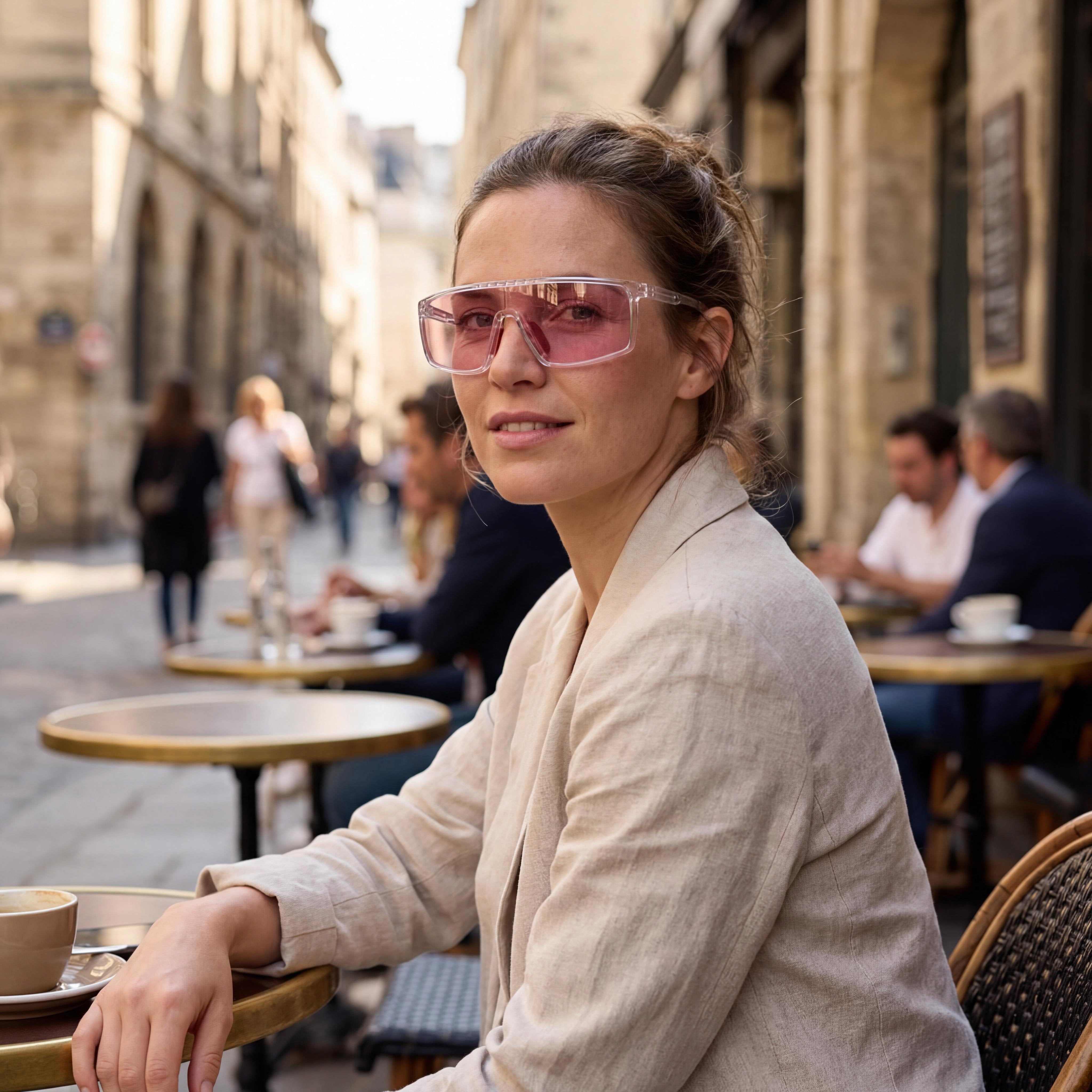 Adidas Modern Unisex Plastic Sunglasses Rose Crystal Bordeaux to Grey Photochromatic UV Protection 128mm, Photo 6