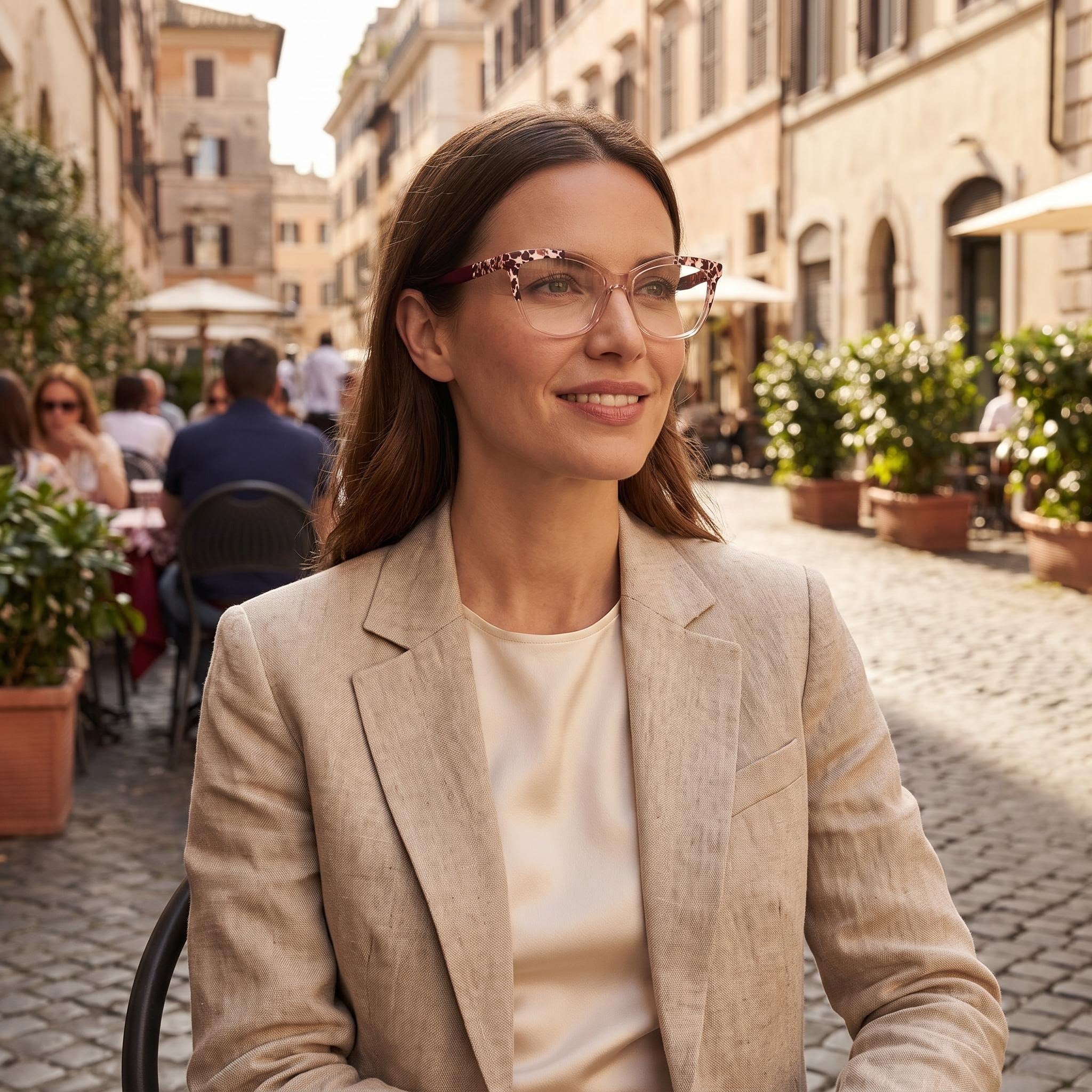 KARL LAGERFELD Kl6154 Women's Acetate Frame Rose Marble Rose Sunglasses 55-16-140mm, Photo 5
