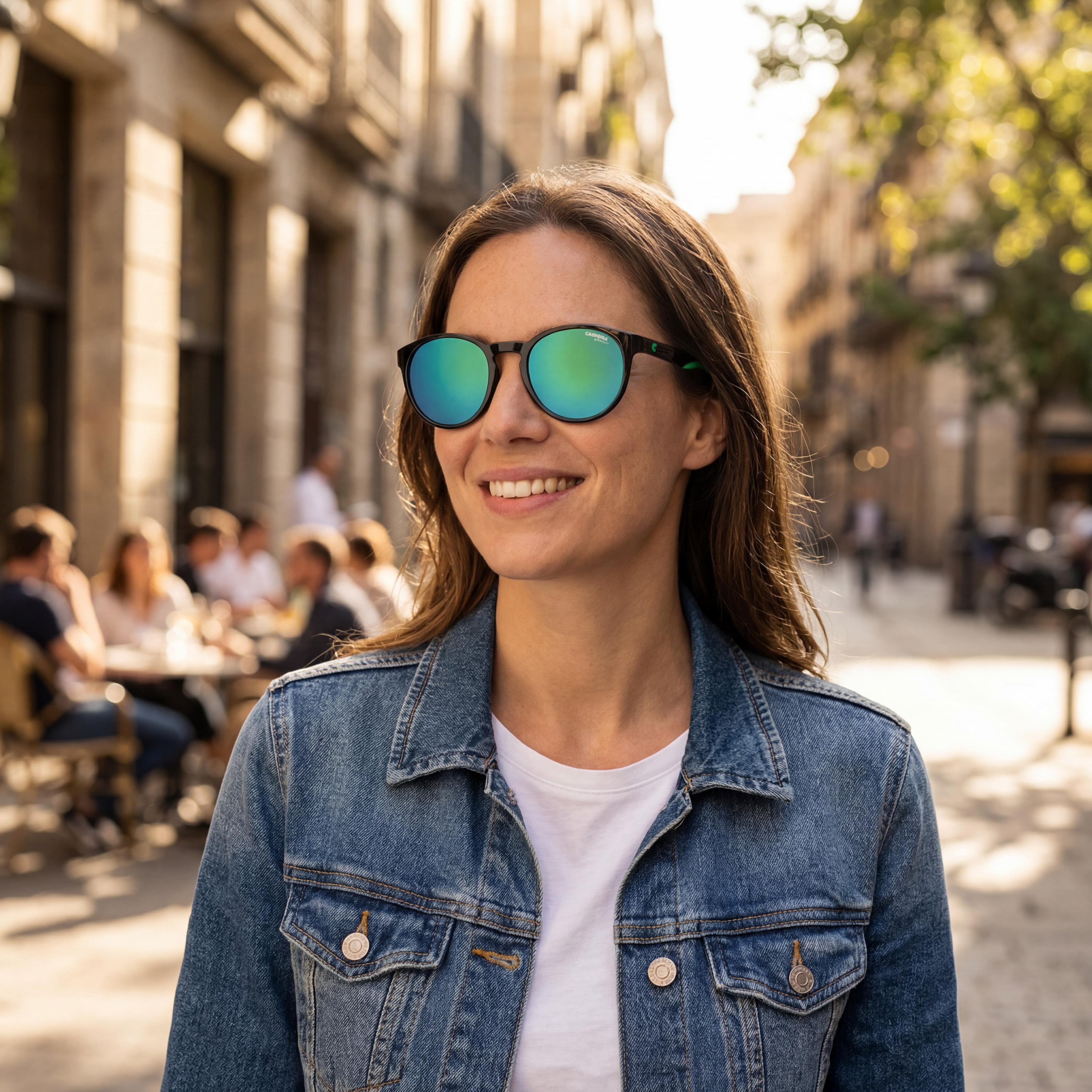 Carrera Carrera 8056/S Unisex Black Green Injection Propionate Frame Non-Polarized 100% UV Protection Sunglasses 51mm, Photo 4