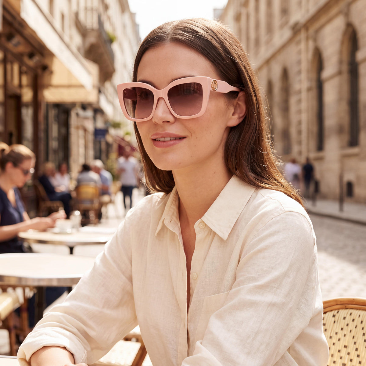 Marc Jacobs Classic Women’s Square Acetate Brown Shaded 100% UV Protection Sunglasses 54-20-145, Photo 4