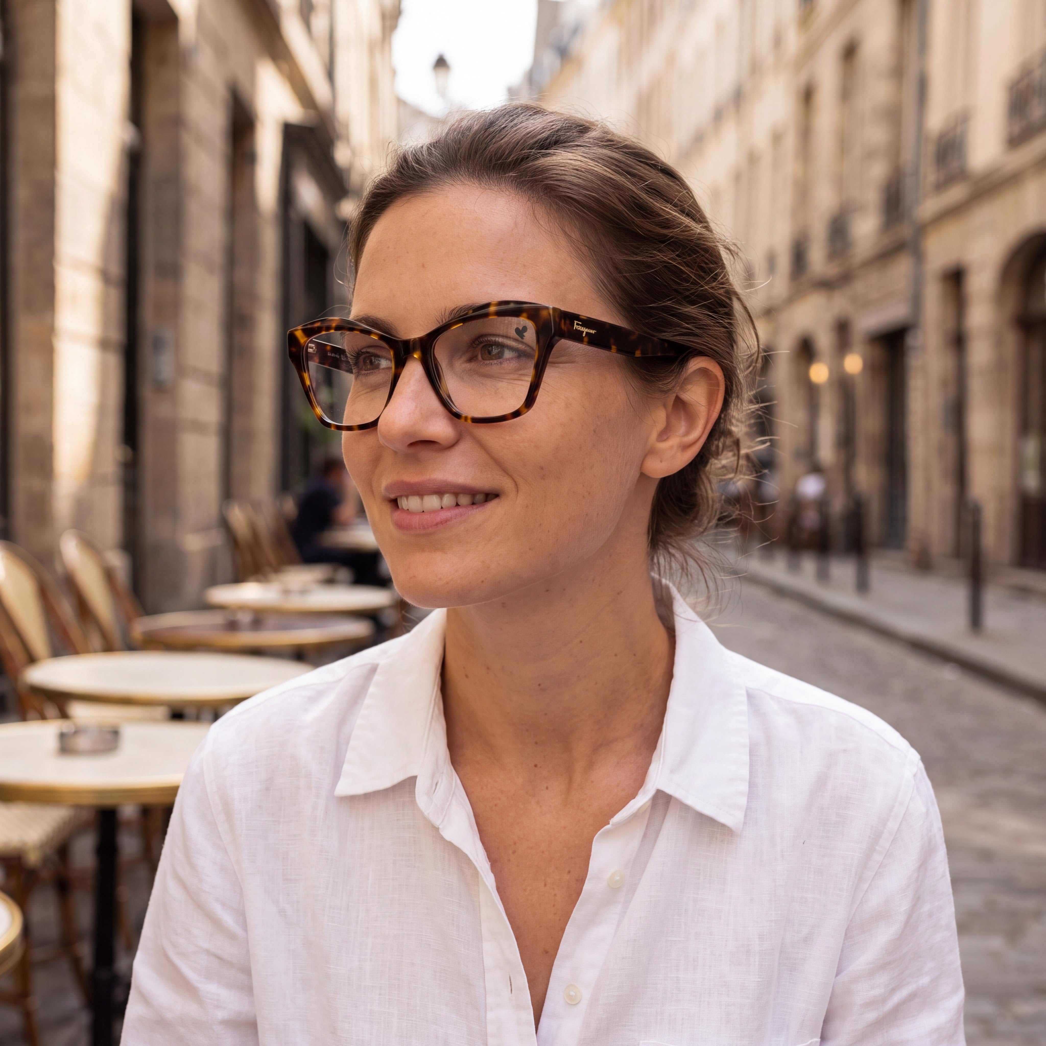Gafas Ópticas Ferragamo SF2951 de Mujer con Montura de Plástico Cat Eye, Carey Oscuro 53mm, Photo 4