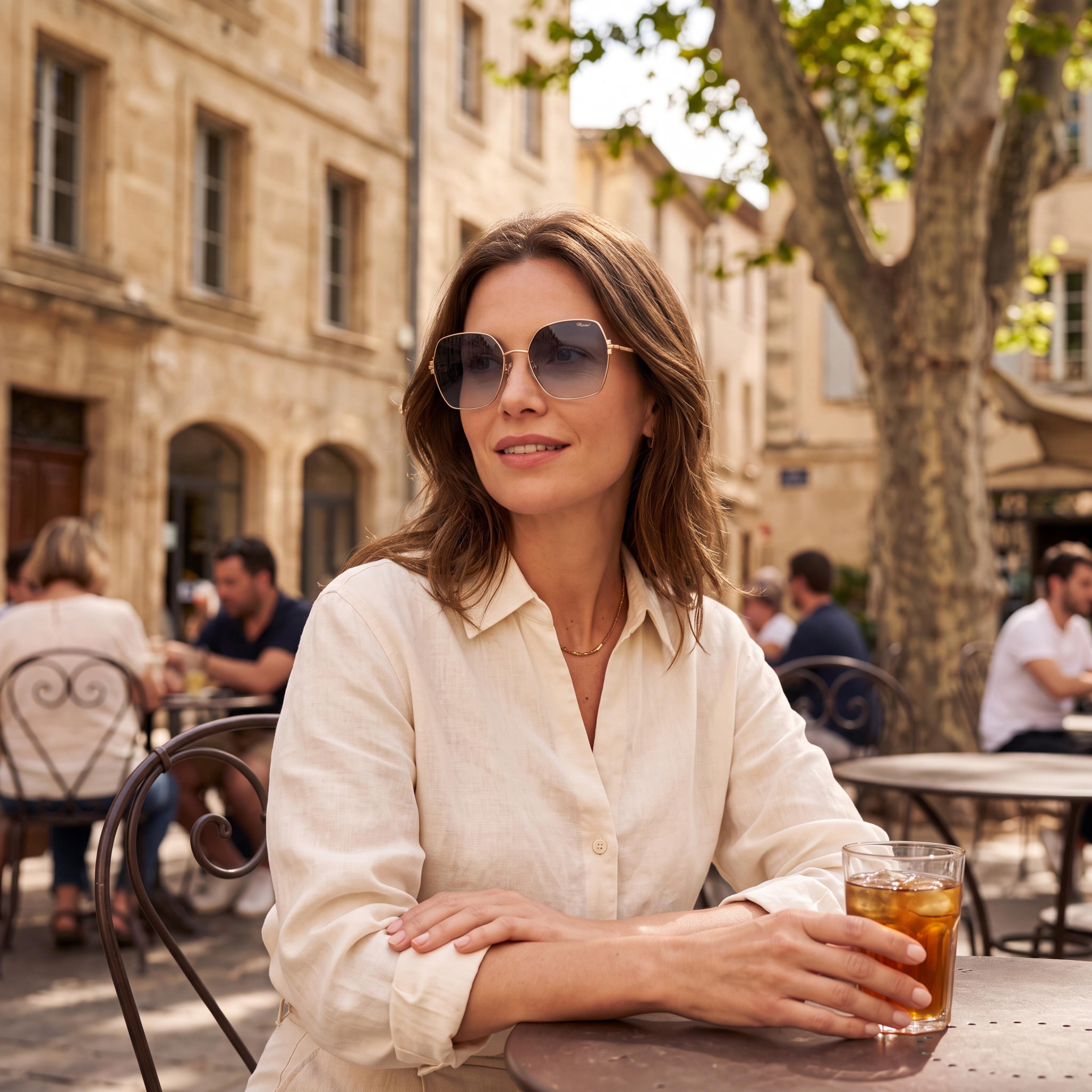 Chopard Schl02m Women's Titanium Rose Gold Gradient Sunglasses 57mm, Photo 6
