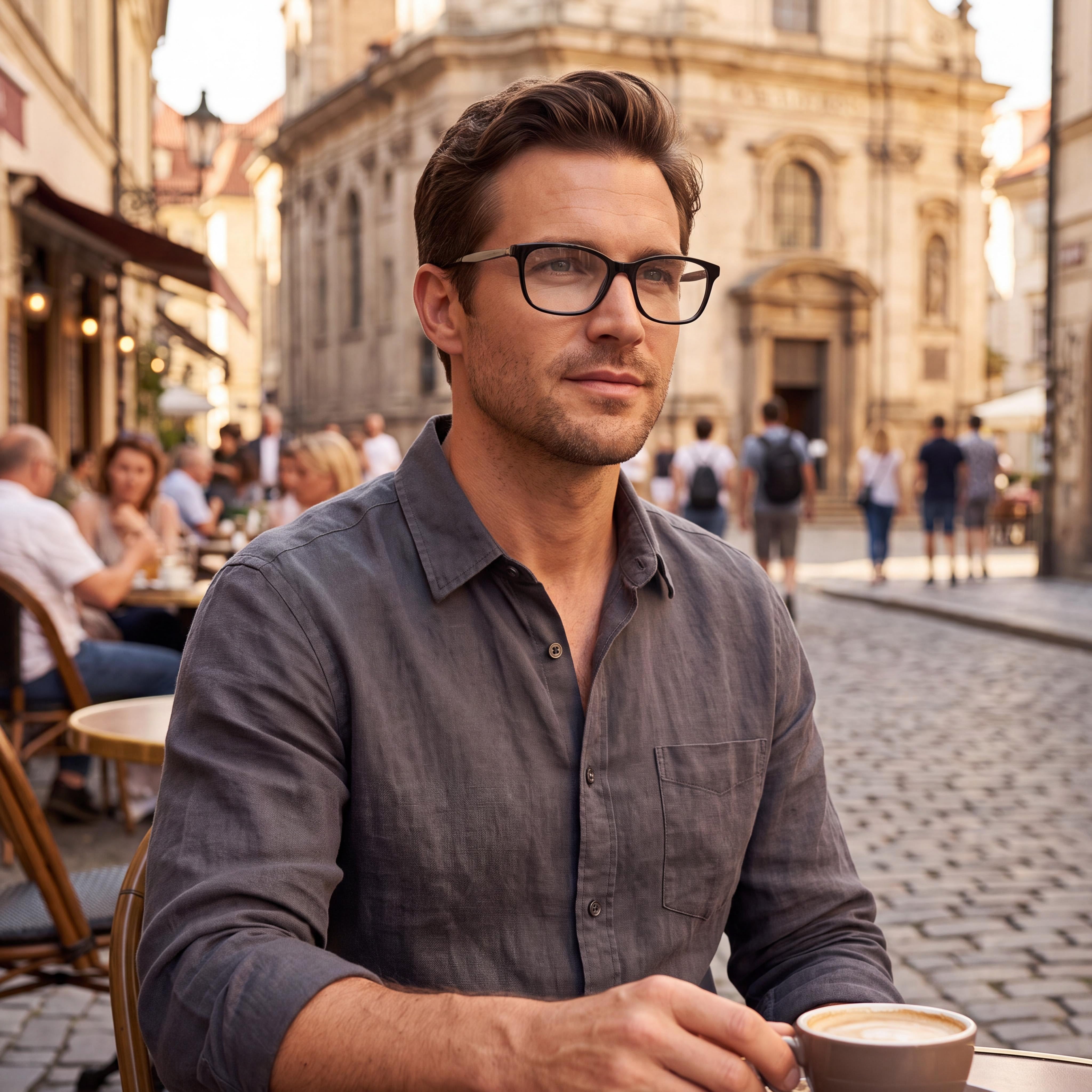 Liz Claiborne L 637 Men's Black Frame Eyeglasses with 52mm Lens Width, 16mm Bridge Width, 130mm Temple Length, Photo 5
