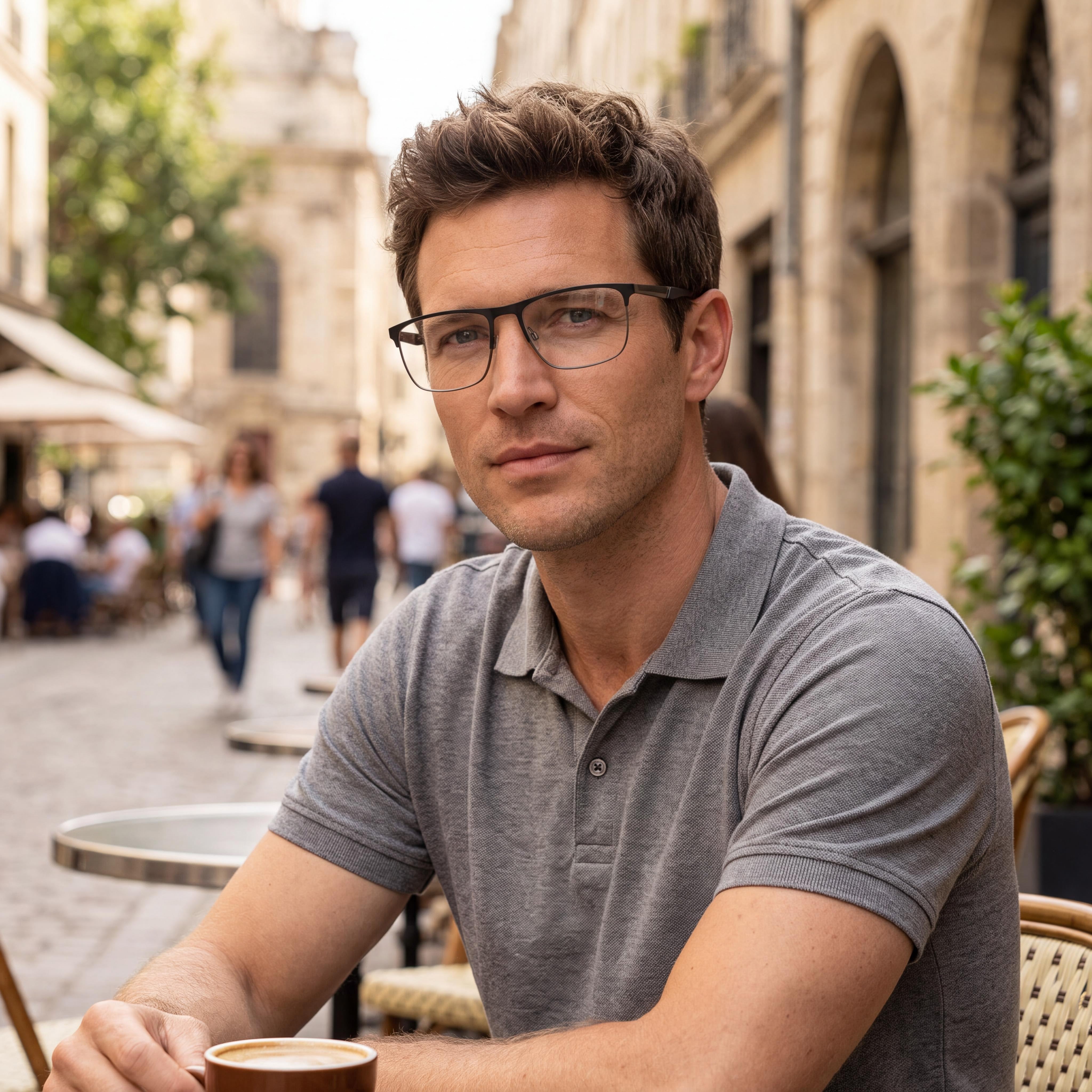 JOE Joe4103 Men's Blackjack Acetate Frame Eyeglasses with Polycarbonate Lenses, Size 55/18/145, Photo 4