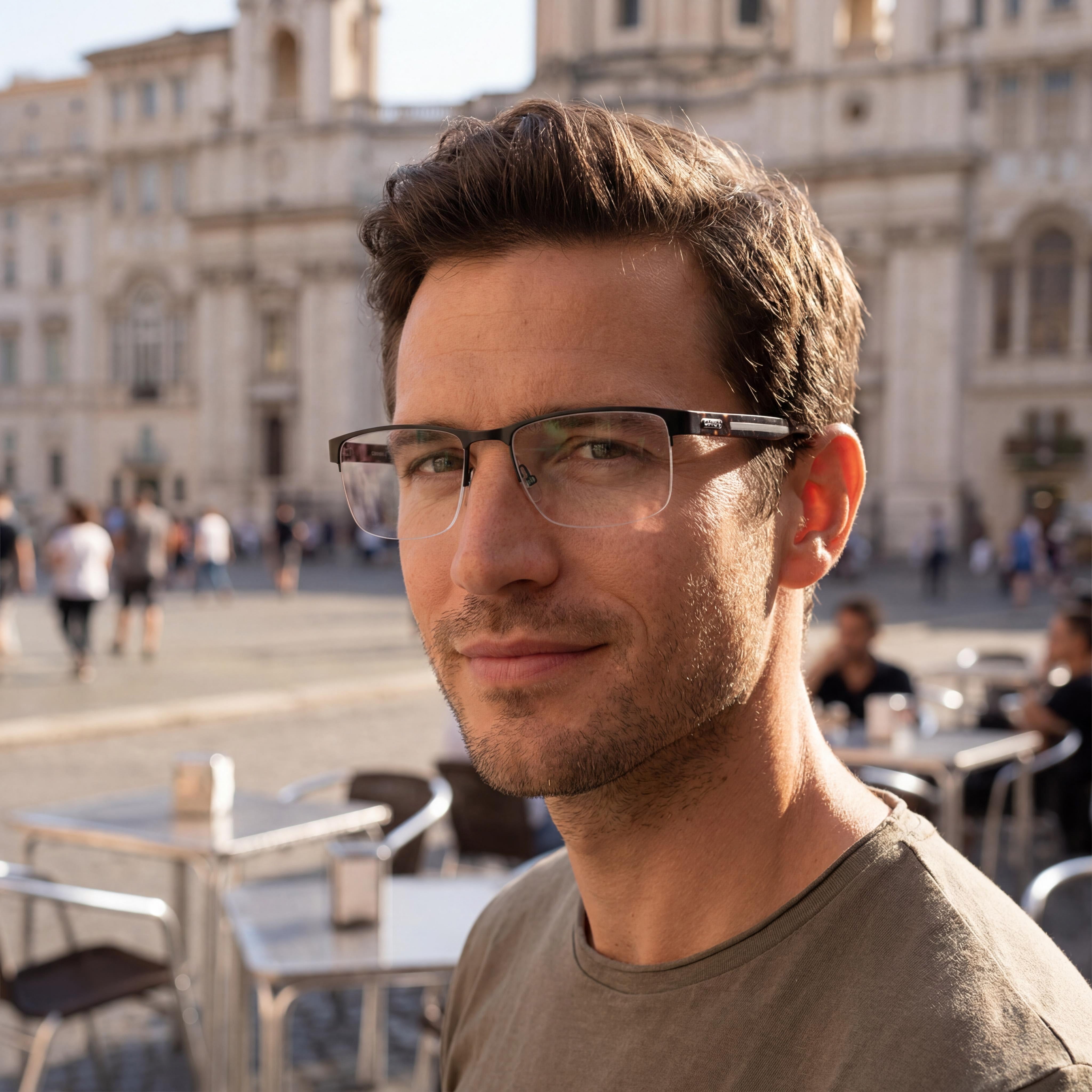 Carrera 8888 Montura de acero de aleación para hombre, color negro, 58 mm, con lentes de demostración transparentes, aptas para lentes recetadas, Photo 4