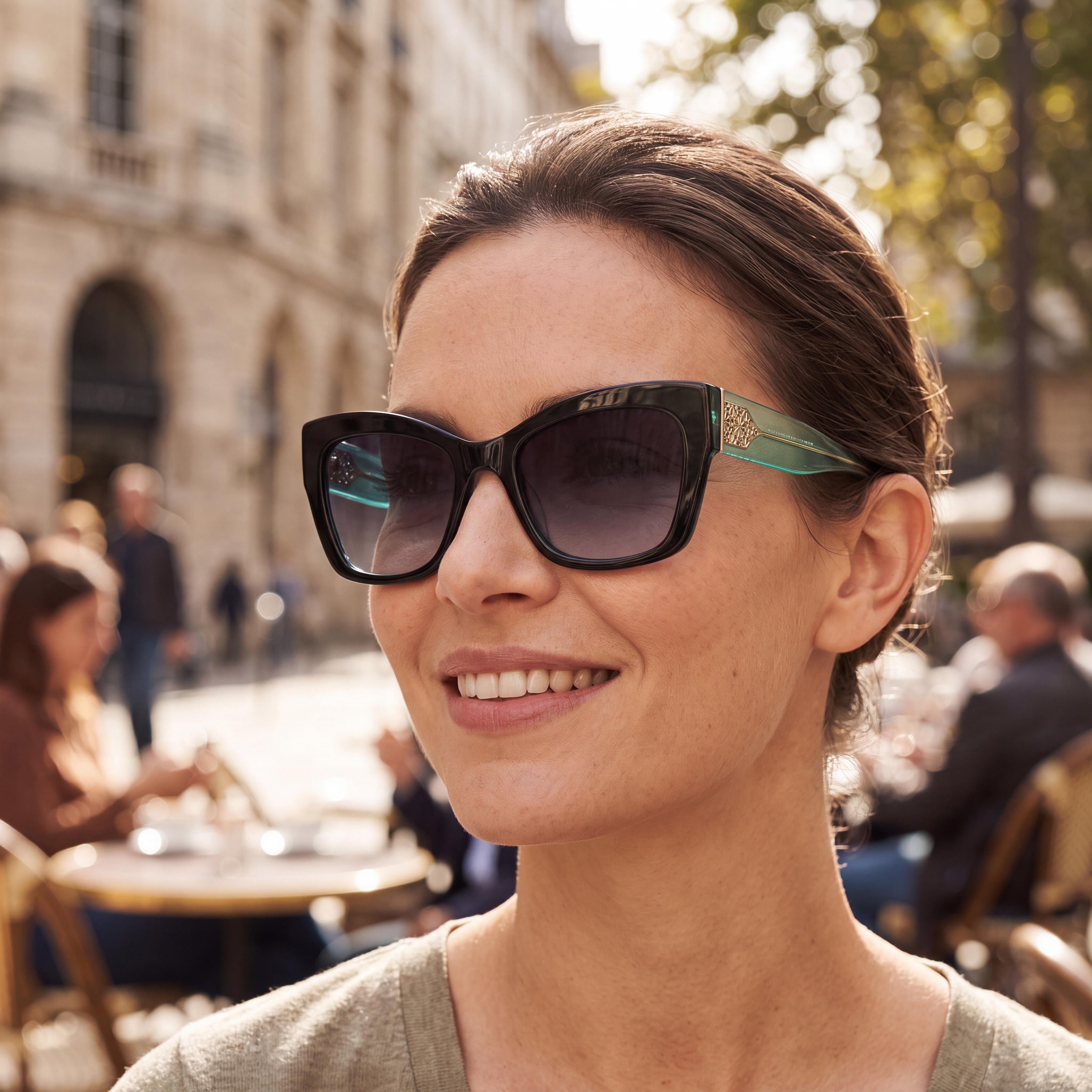 kate spade new york Valeria/S Gafas de sol de mujer negras de acetato con protección UV y lentes degradadas grises 53 mm, Photo 6