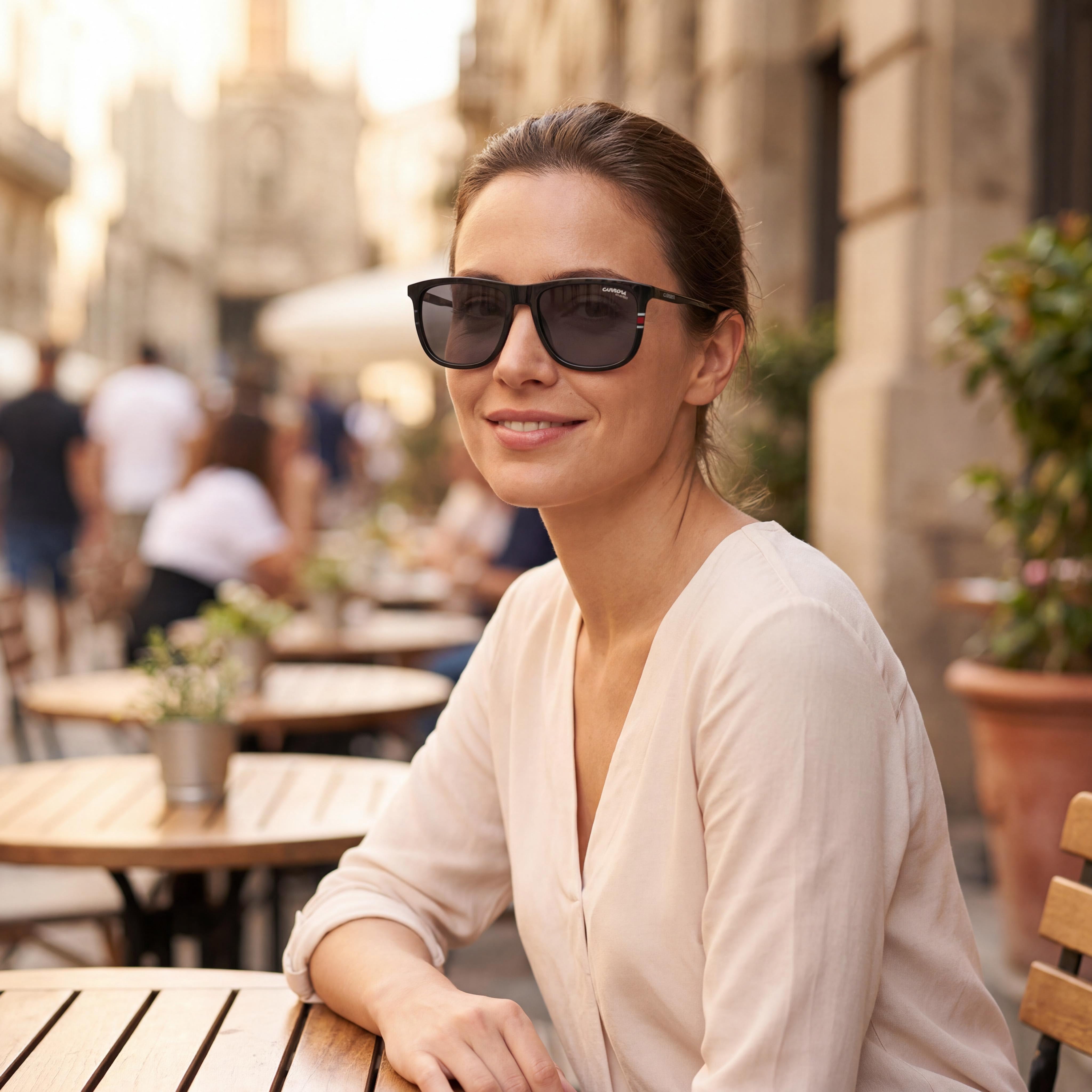 Gafas de sol unisex Carrera 218/S con montura de plástico negra y lentes polarizadas grises, 100 % protección UV, 58 mm, Photo 6