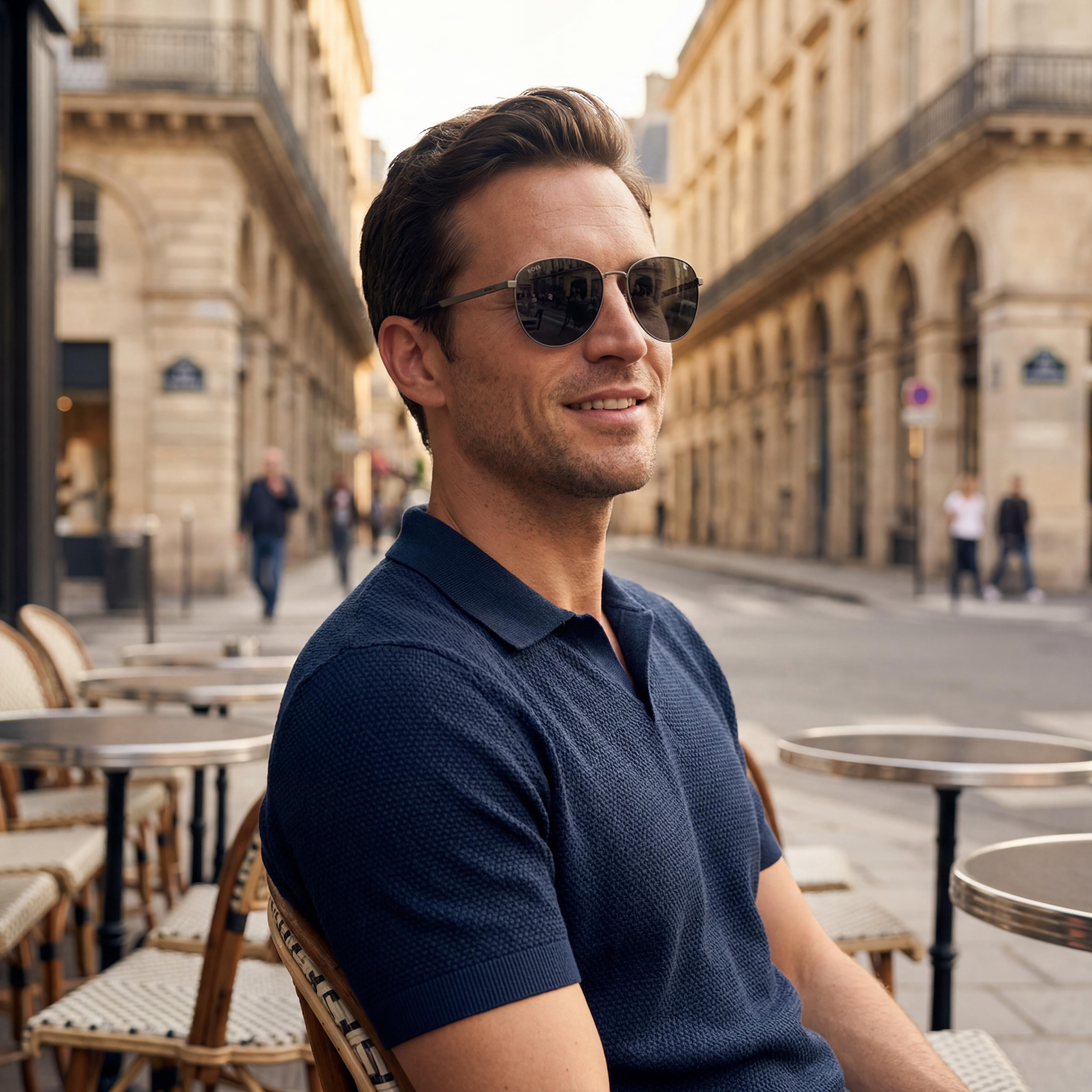Hugo Boss Boss 1536/f/s Men's Casual Style Stainless Steel Matte Dark Ruthenium UV Sunglasses 57mm, Photo 4