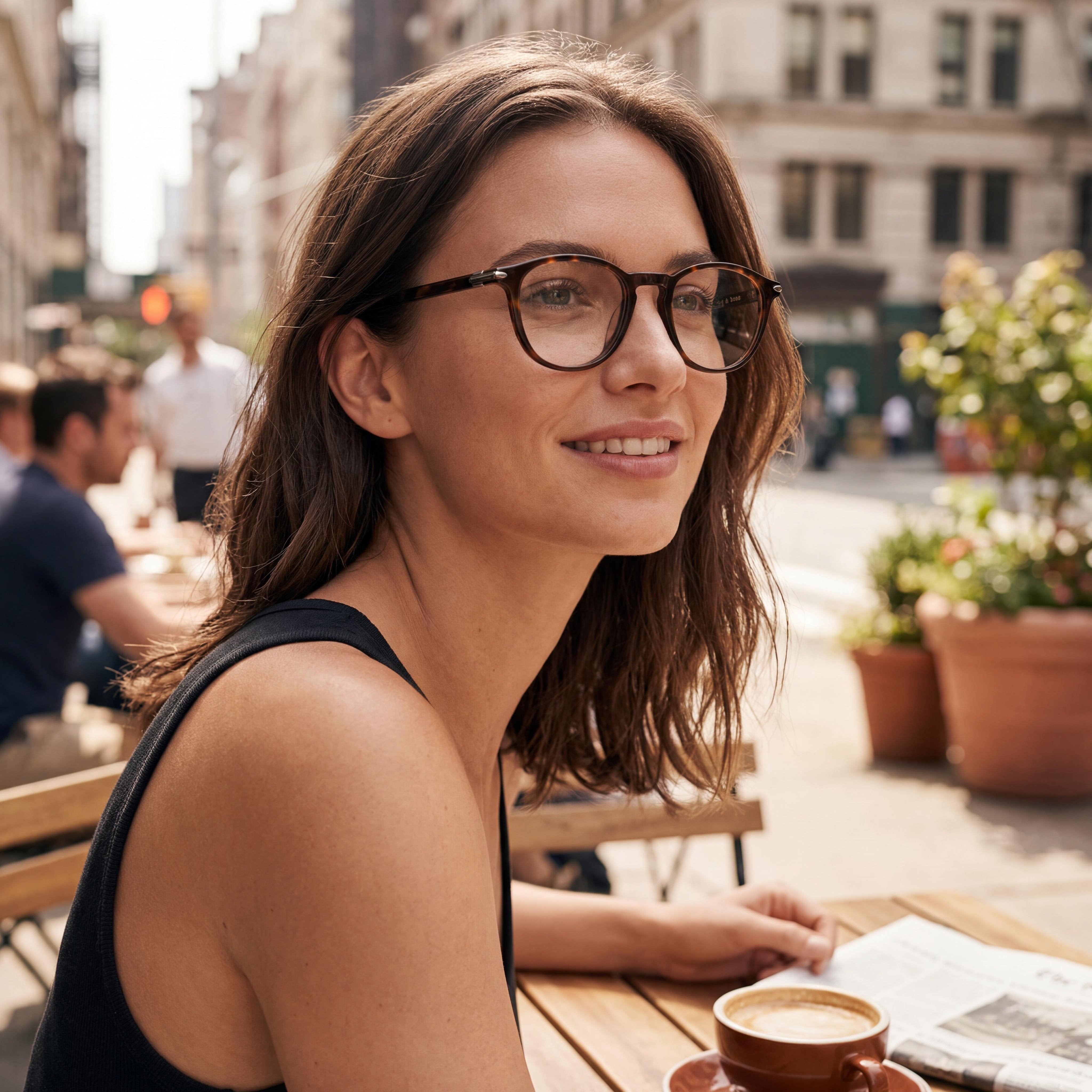 rag & bone Rnb 7020 Unisex Eyewear with Havana Acetate Frame and Lenses, 48mm Lens Width, Photo 4