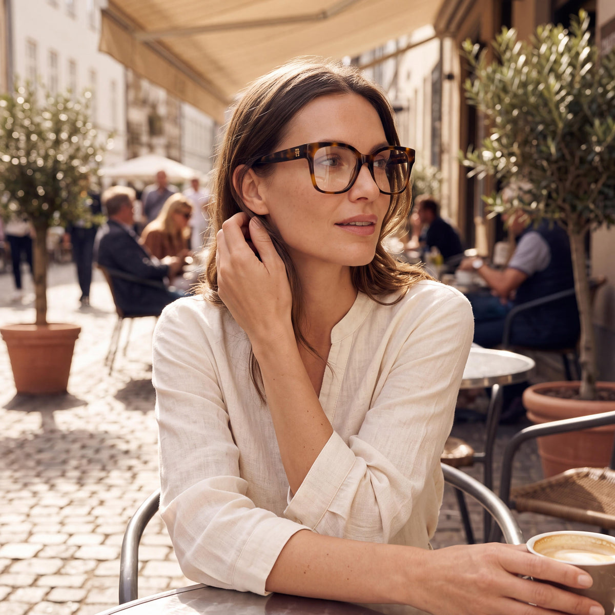Tommy Hilfiger TH 2157 Women's Yellow Acetate Frame Sunglasses with Yellow Havana Lenses 52-19-140, Photo 3