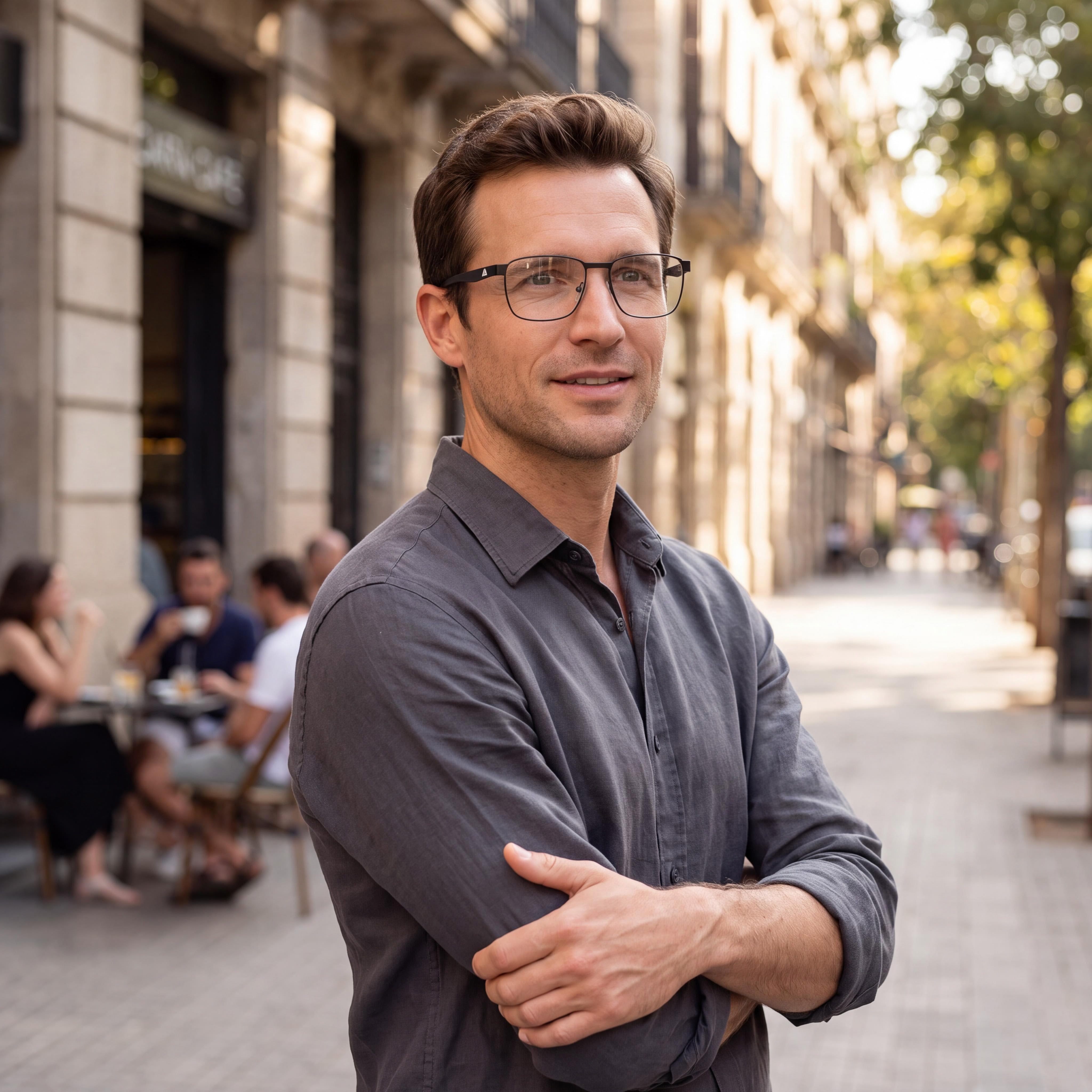 adidas Sport SP5098 Men's Casual Matte Black Metal Frame Transparent Non Polarized Eyeglasses 53-16-140, Photo 5