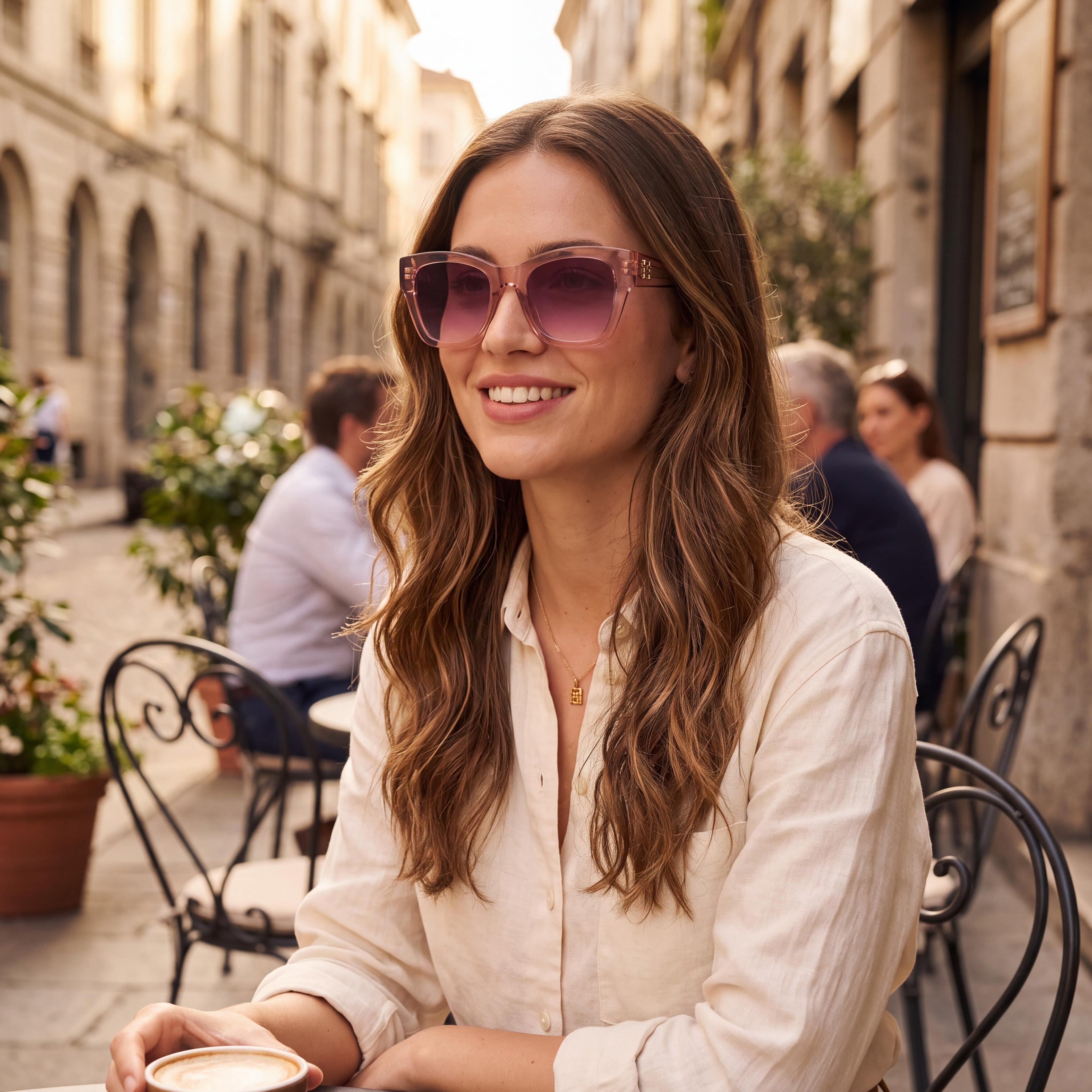 Tommy Hilfiger Th 2156/S Women's Pink Acetate Sunglasses with Pink Doubleshade Lenses 100% UV Protection 52mm, Photo 4