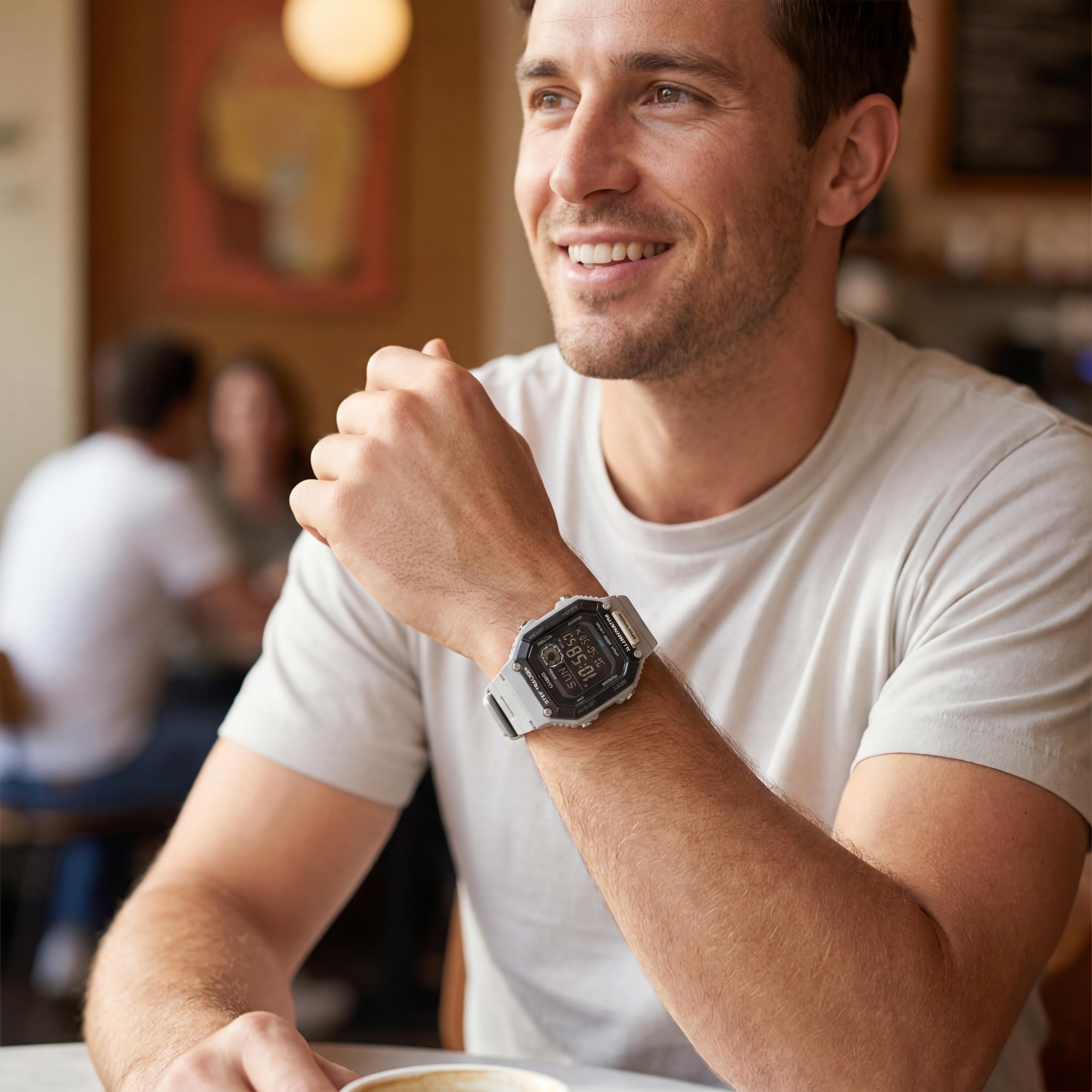 Casio WS-B1000-8BV Men's White Digital Bluetooth Smartwatch with Step Tracker, 100M Water Resistant, Photo 5