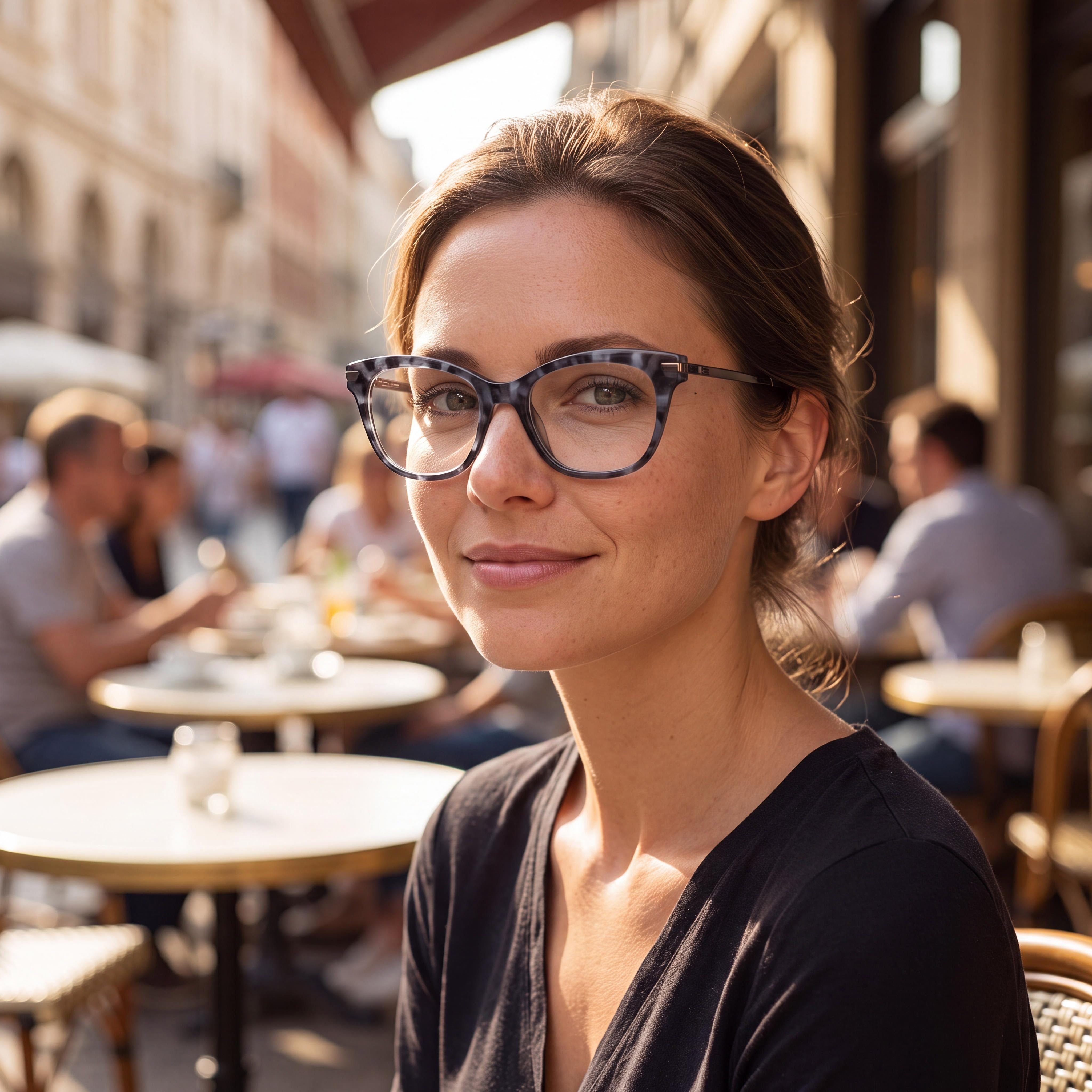 Jones New York J233 Petite Women's Navy Plastic Eyeglasses Frames with Polycarbonate Clear Demo Lenses 48-16-135, Photo 5