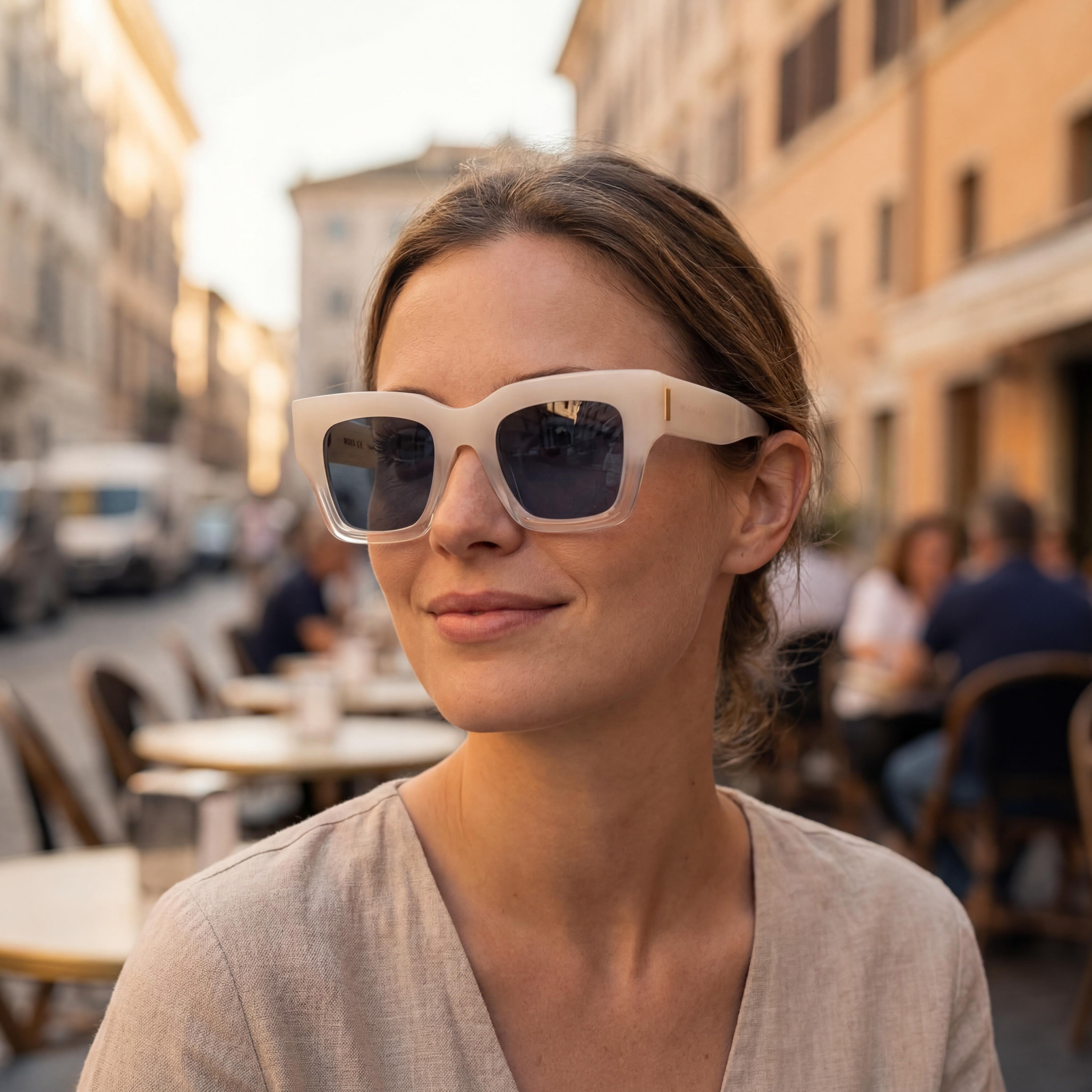 Hugo Boss Casual Women's Shaded Ivory Plastic Frame Gradient Polycarbonate UV Protection Sunglasses 51mm, Photo 4