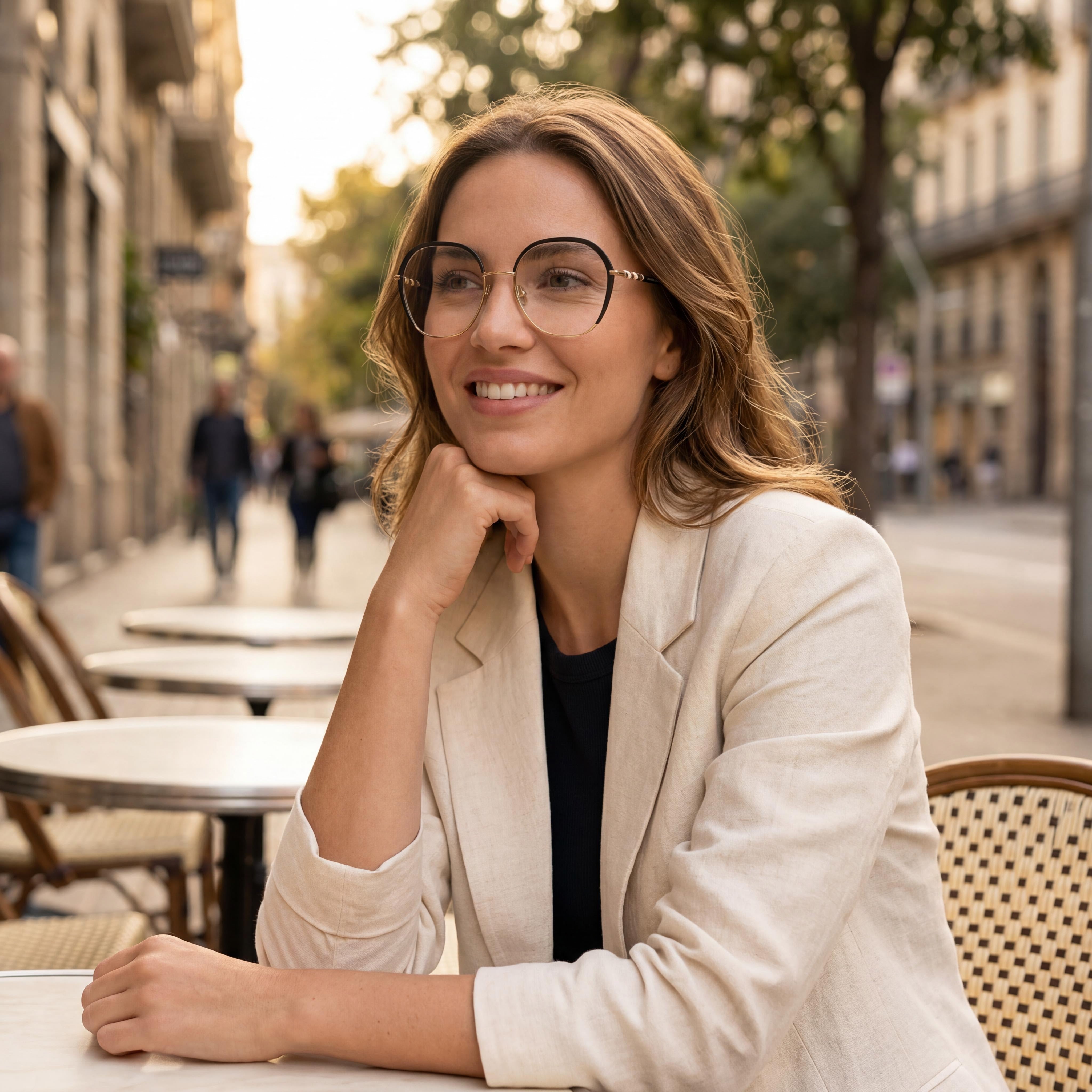Gafas de sol modernas para mujer Carolina Herrera con montura de acero de aleación y lentes de policarbonato, oro negro, 52 mm, Photo 5