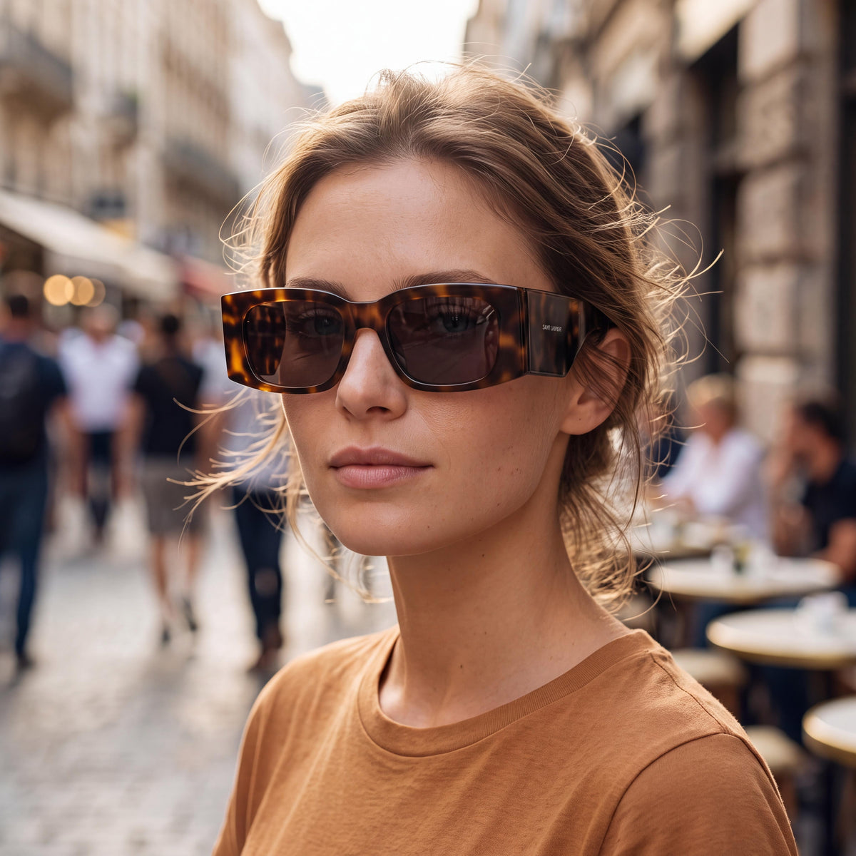 Yves Saint Laurent SL 654 Women’s Acetate Frame & Lens Havana Black Sunglasses Size 52mm, Photo 3