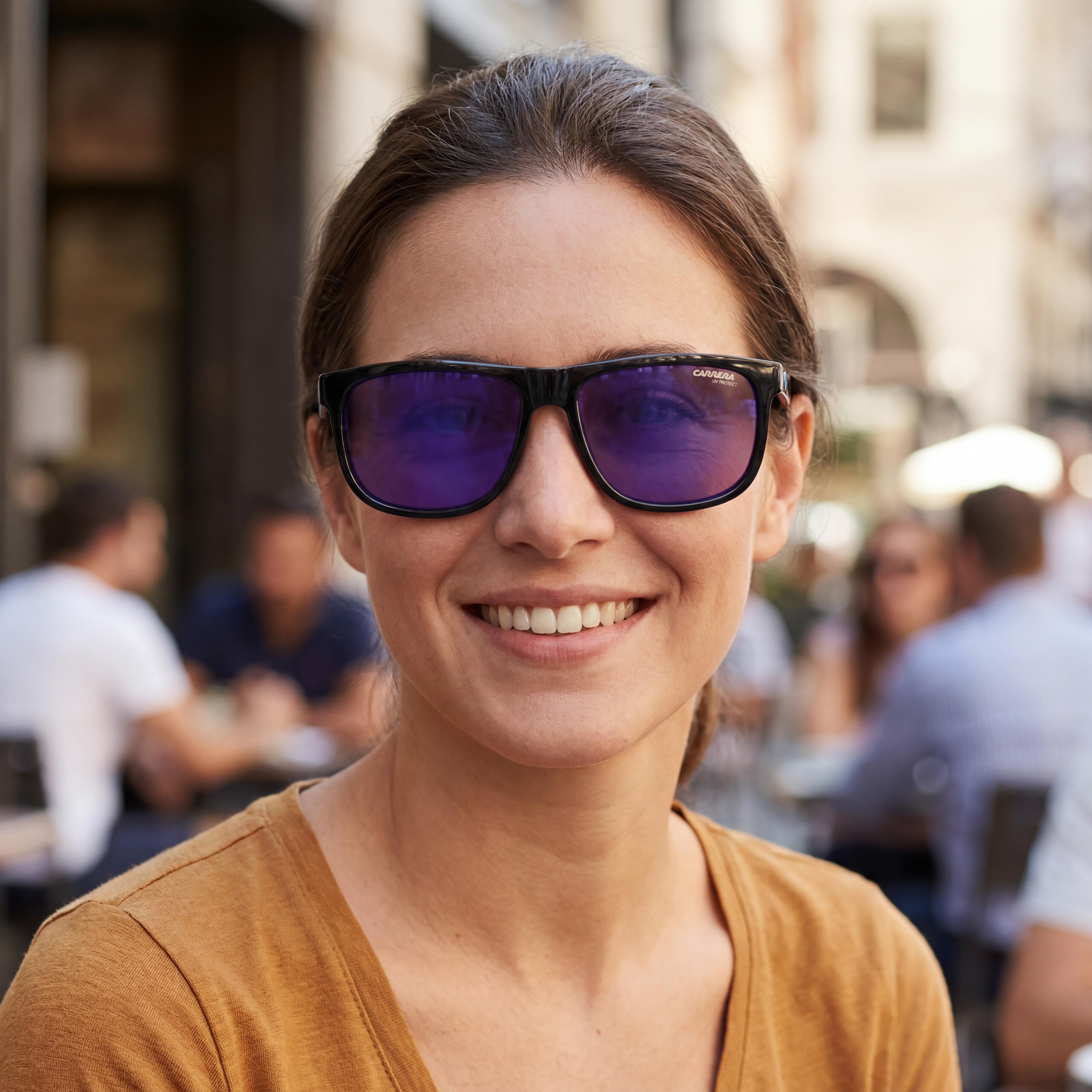 Carrera Modern Women's Black Blue Polyamide Non-Polarized 100% UV Protection Sunglasses 58mm, Photo 6
