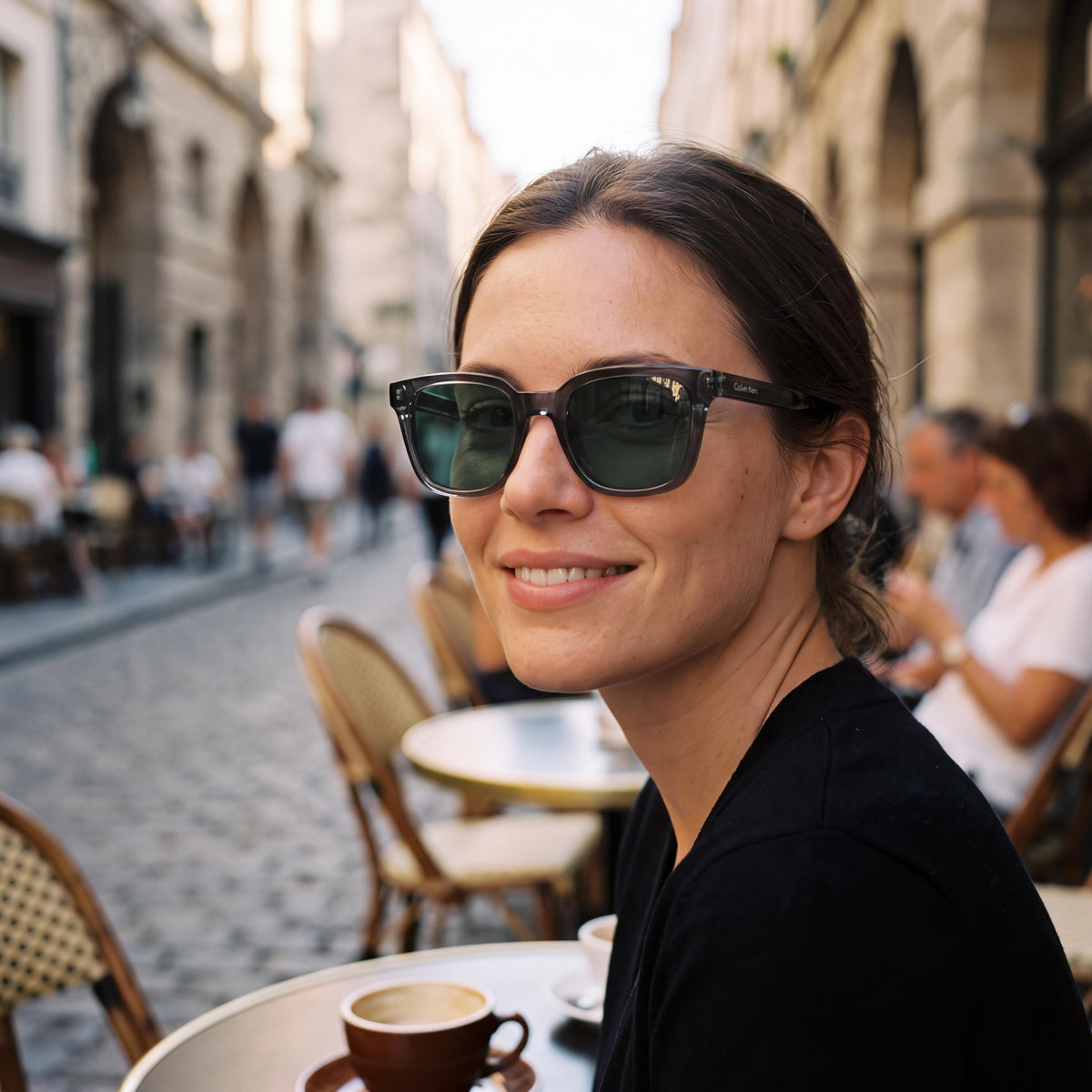Calvin Klein Ck24506s Unisex Grey Plant-Based Resin Frame Solid Dark Green Tritan Renew UV Sunglasses 49mm, Photo 5