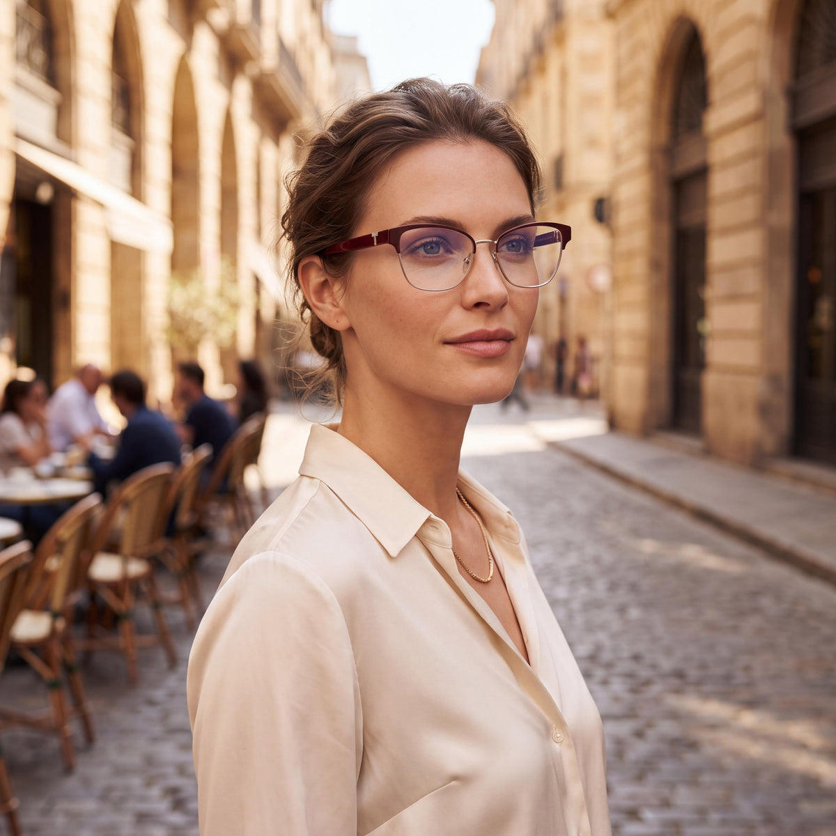 Tiffany & Co. 1152B Unisex Metal Eyeglasses Red Gold 52-16-140, Photo 4