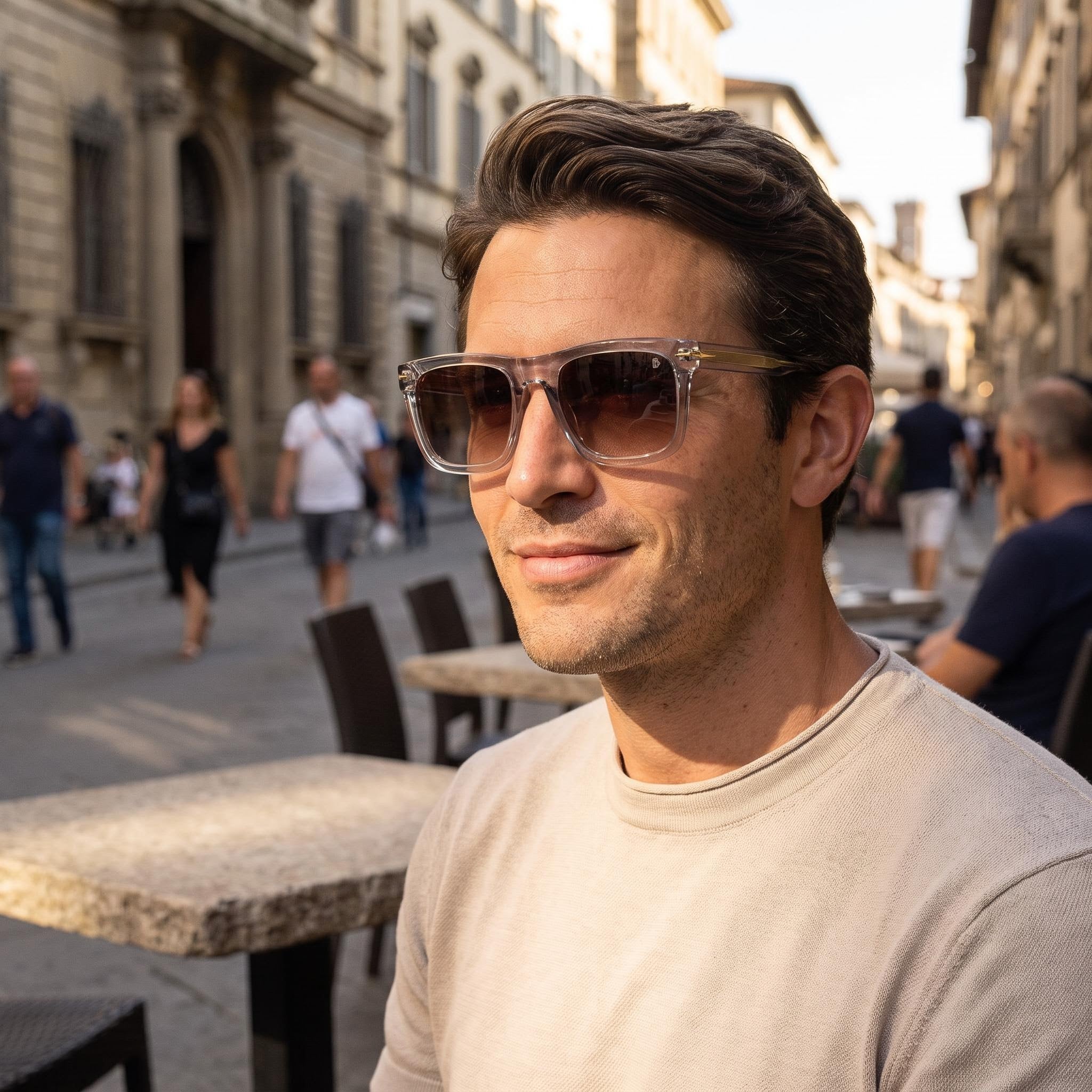 Gafas de sol Beckham de acetato gris con cristales para hombre 54mm, Photo 6