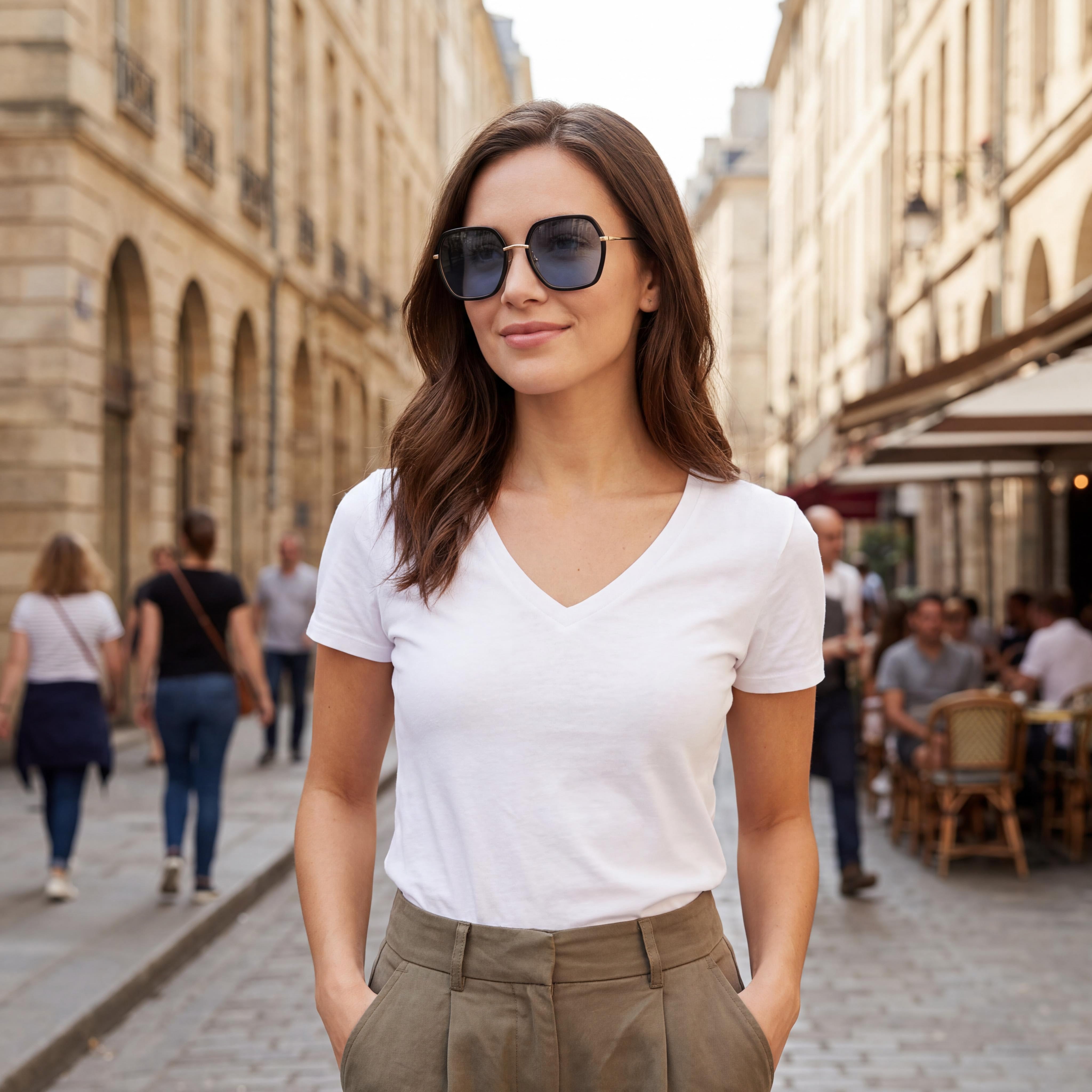 PRIVÉ REVAUX No Concept Unisex Black Stainless Steel Square UV Protected Grey Sunglasses 57mm, Photo 5