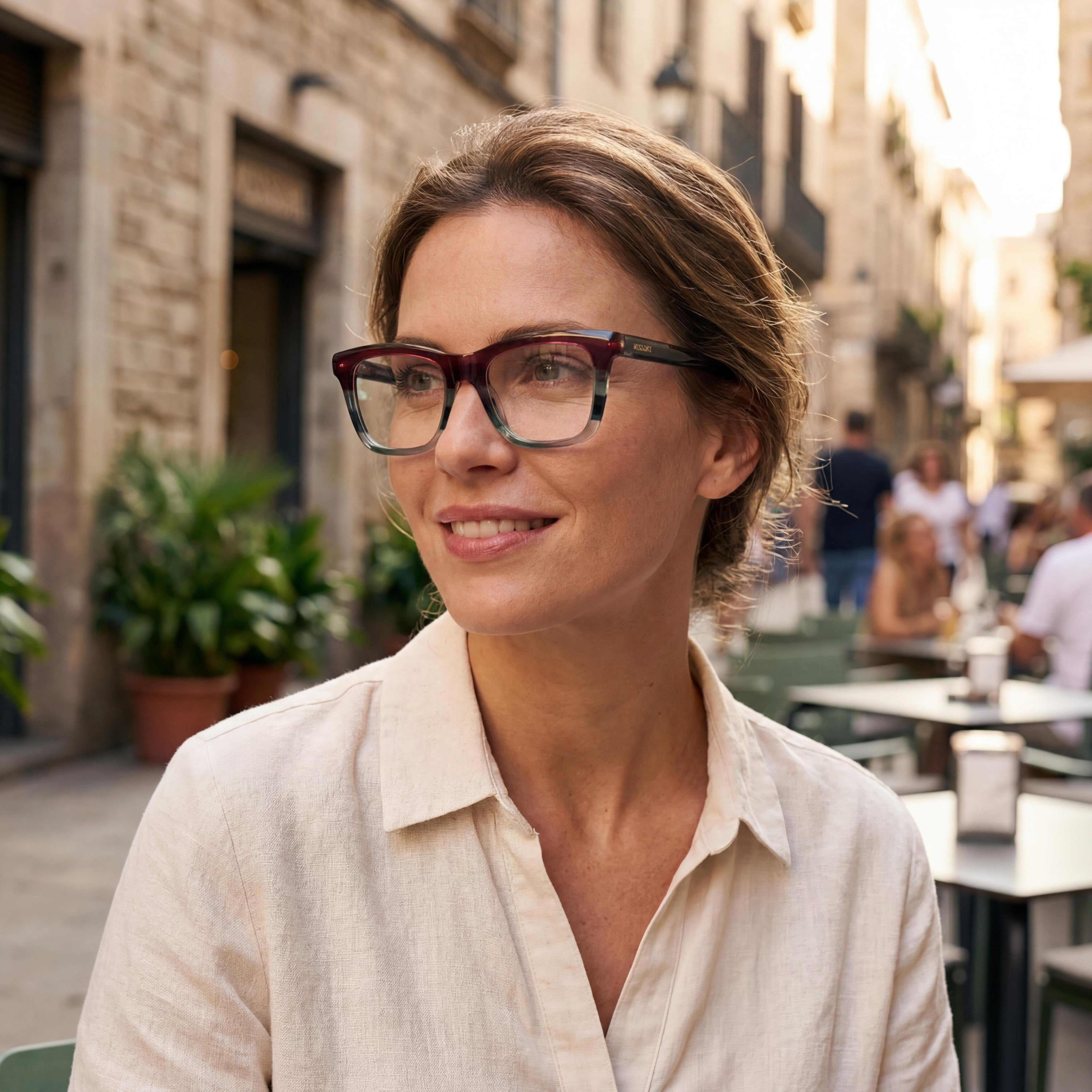 Gafas M Missoni MIS 0117 casuales para mujer, montura de acetato, lentes de policarbonato, Havana Violet, 50 mm de ancho de lente, Photo 4