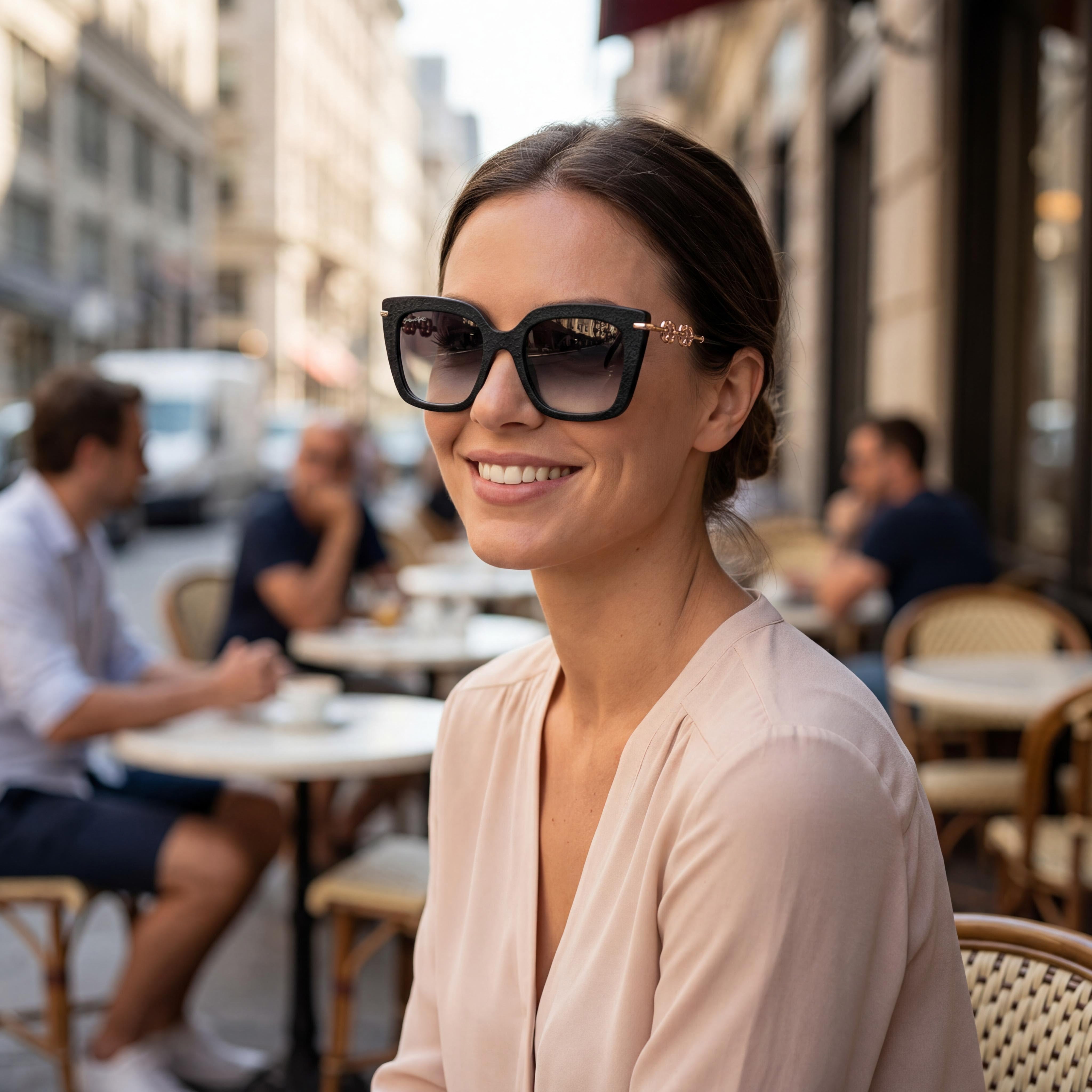 Gafas de sol cuadradas negras Ferragamo SF 1041S 001 para mujer, 51 mm, Photo 5