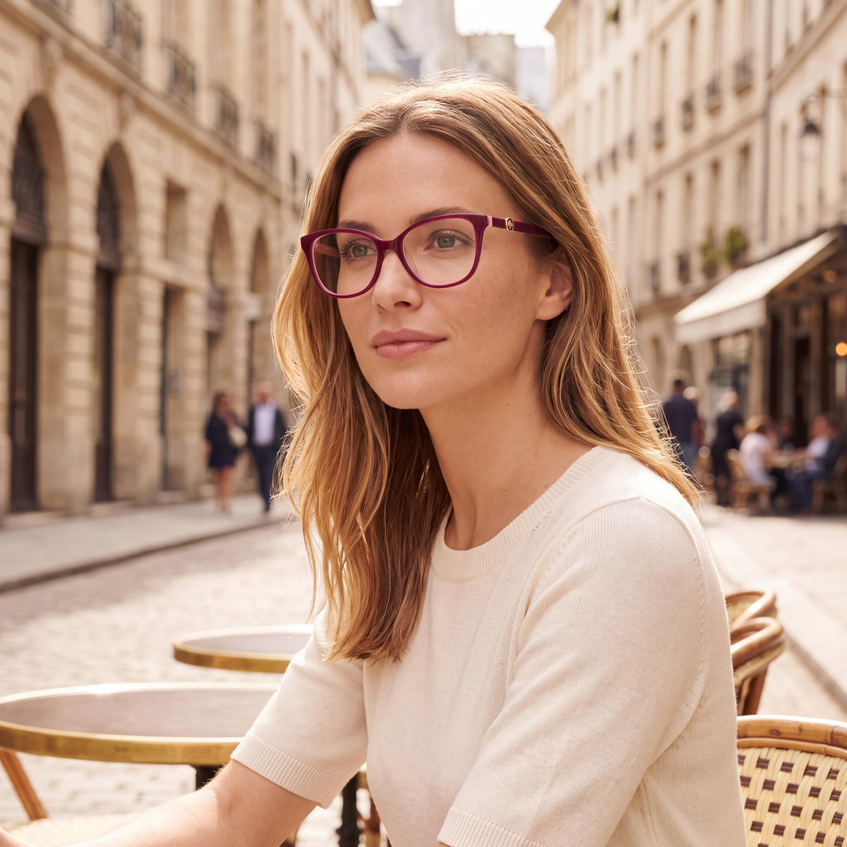 kate spade new york Gafas de sol de plástico burdeos rosa polarizadas violetas Taya para mujer, ancho de lente de 52 mm, Photo 5
