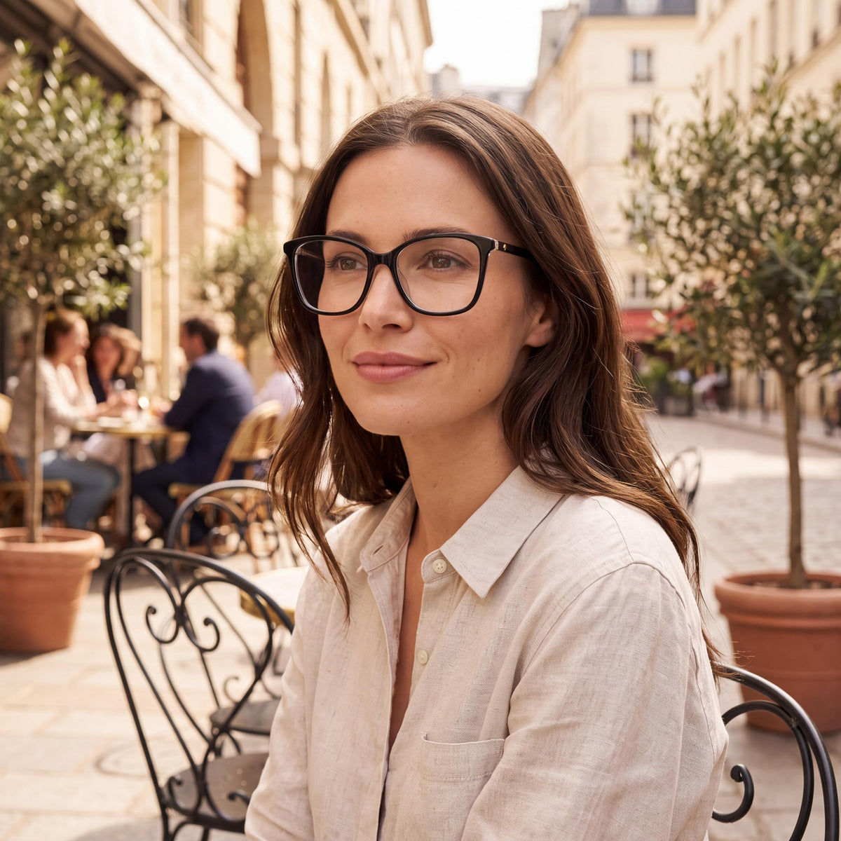 kate spade new york LEANNA/G Women's Black on Clear Eco Acetate Frame Non- Glasses 54-18-140, Photo 3