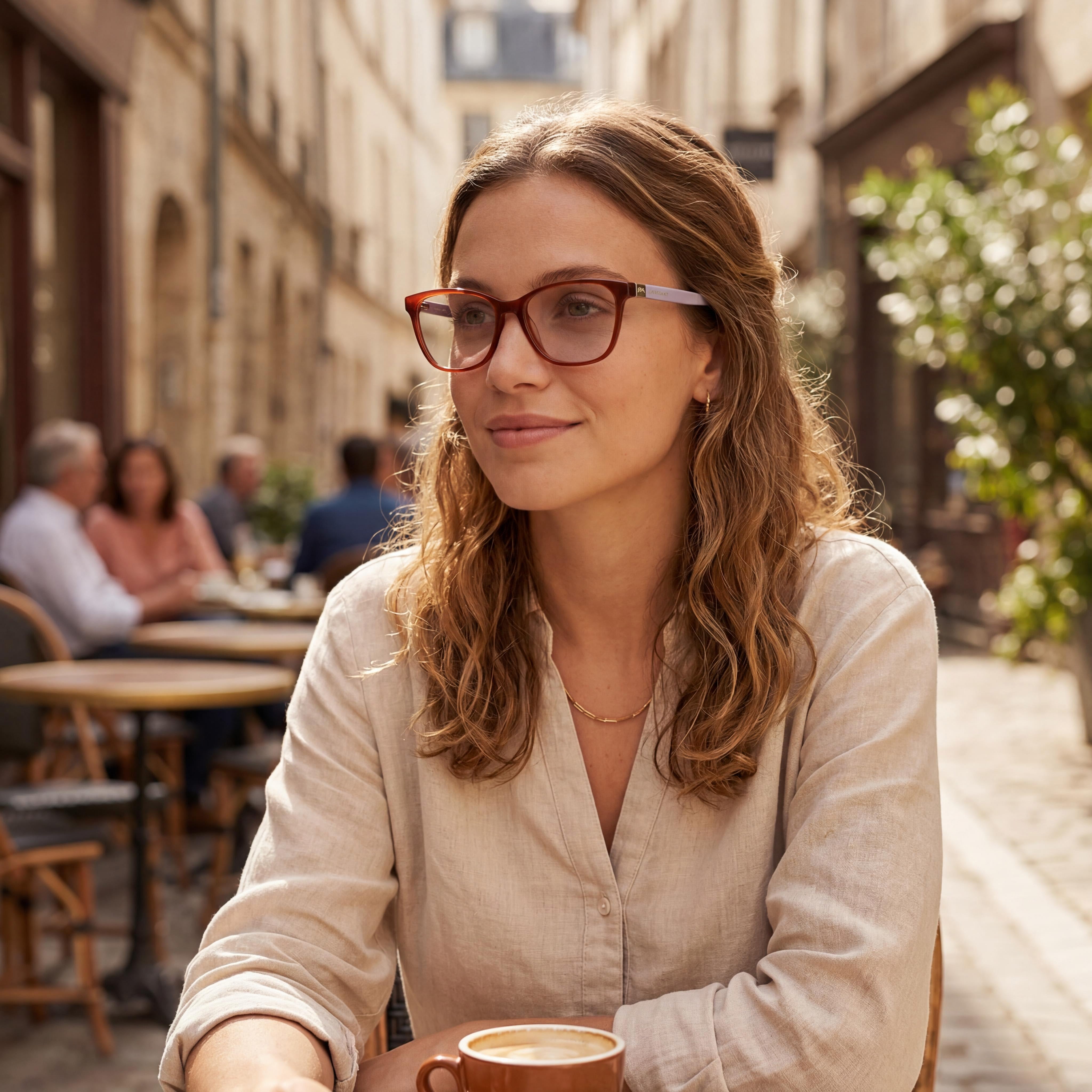 Gafas de mujer Longchamp LO2647 41535 cuadradas color vino y lila, Photo 6