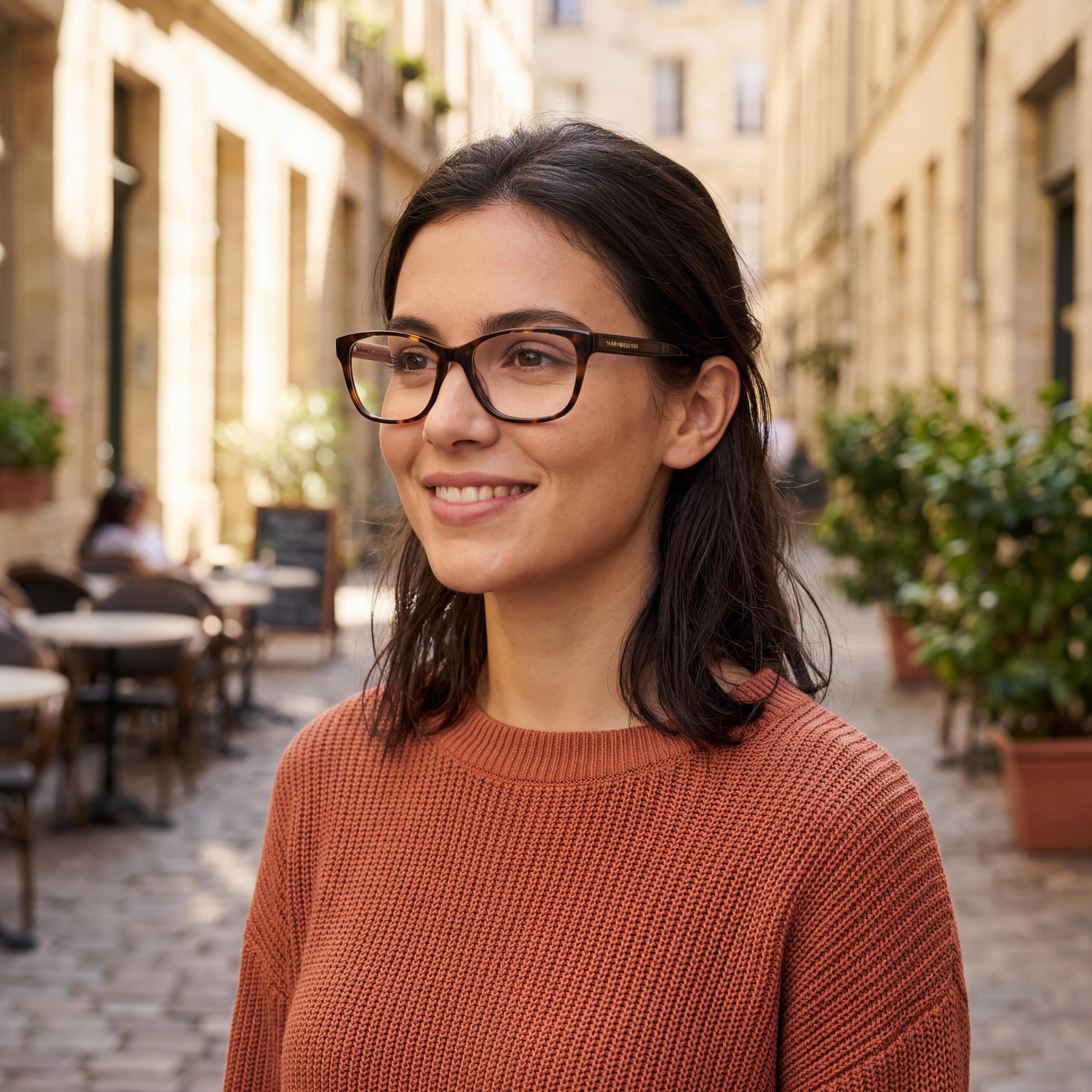 Tommy Hilfiger TH 2008 Women's Rectangular/Square Plastic Eyeglasses, Havana 52-16-140, Photo 5