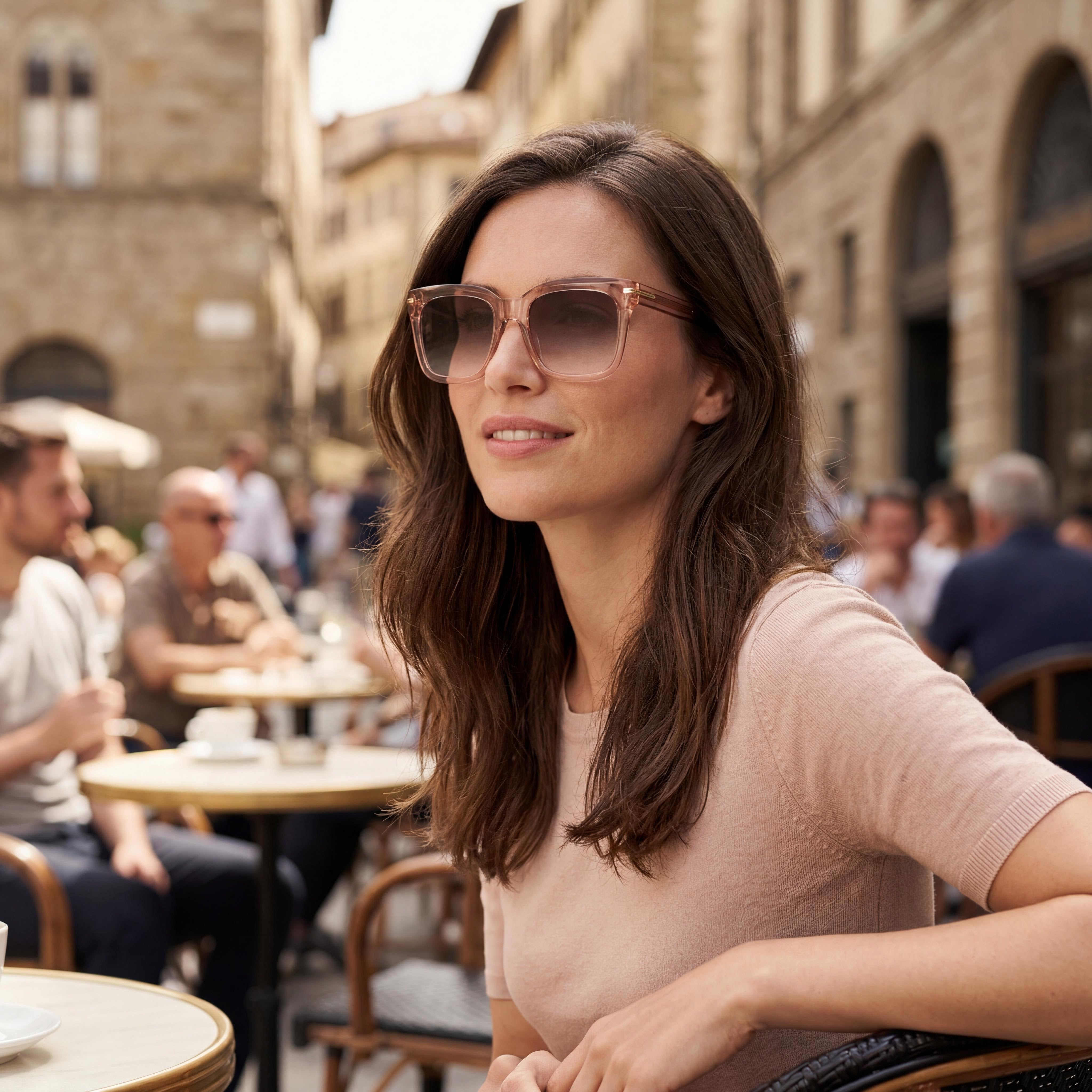 HUGO BOSS BLACK Boss 1656/S Square Women's ECO ACETATE Black Pink 100% UV Protection 54mm, Photo 6
