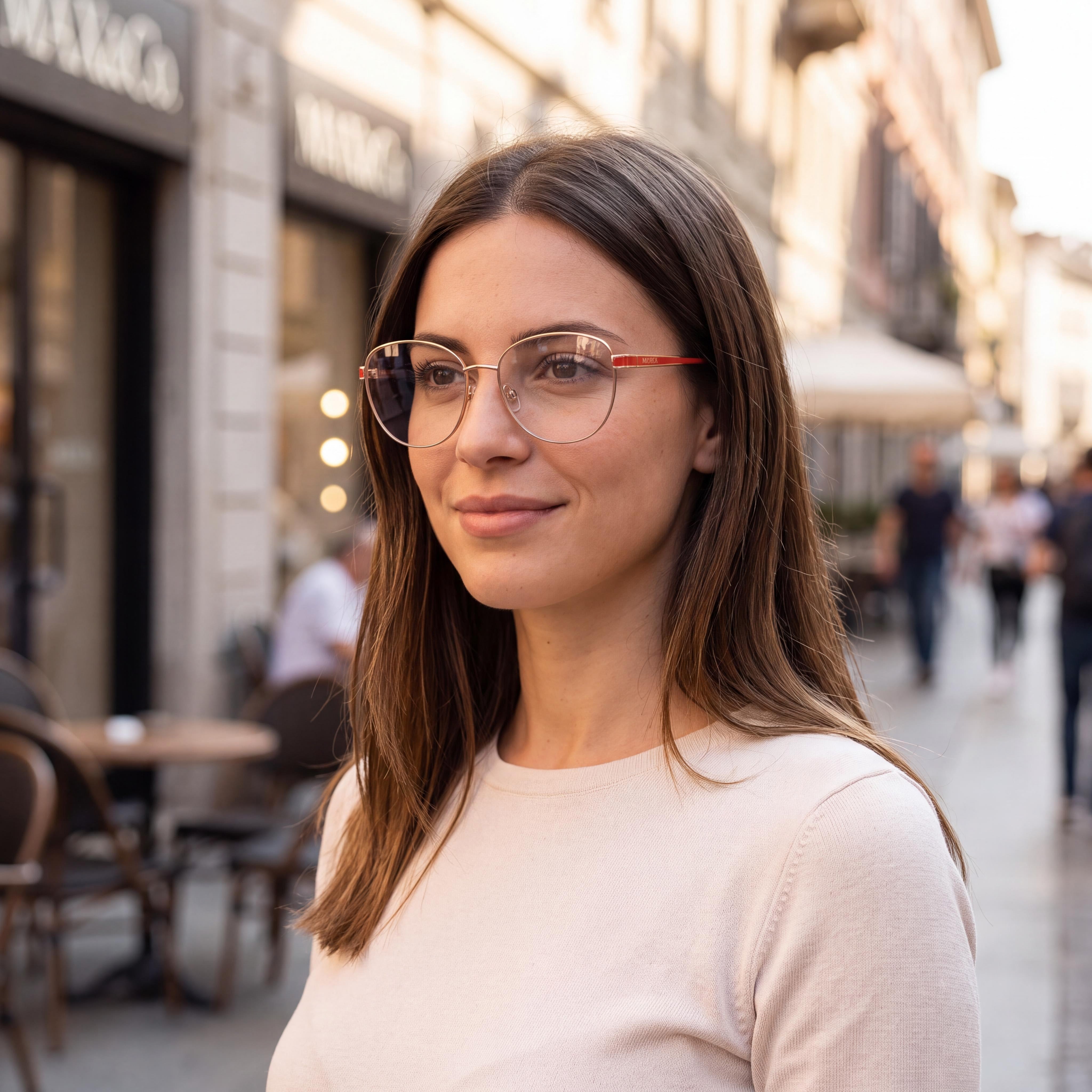 Max & Co. MO5148 028 Women's Eyeglasses with Shiny Rose Gold Frame - Lens Width 54mm, Bridge 16mm, Temple Length 140mm, Photo 5
