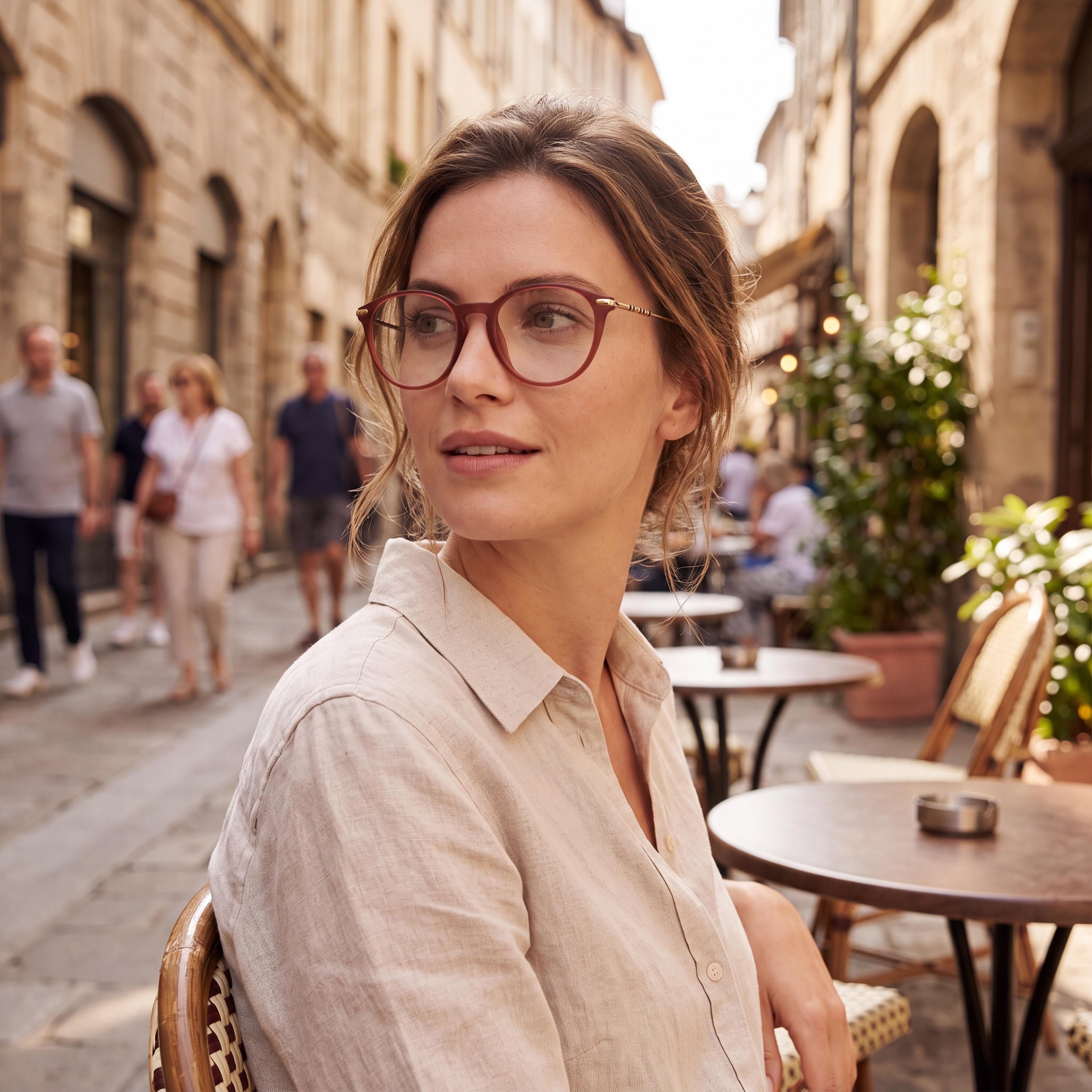 BURBERRY Be 2365 Women's Lightweight Acetate Eyeglasses with Clear Lenses, Bordeaux, 51mm, Photo 5
