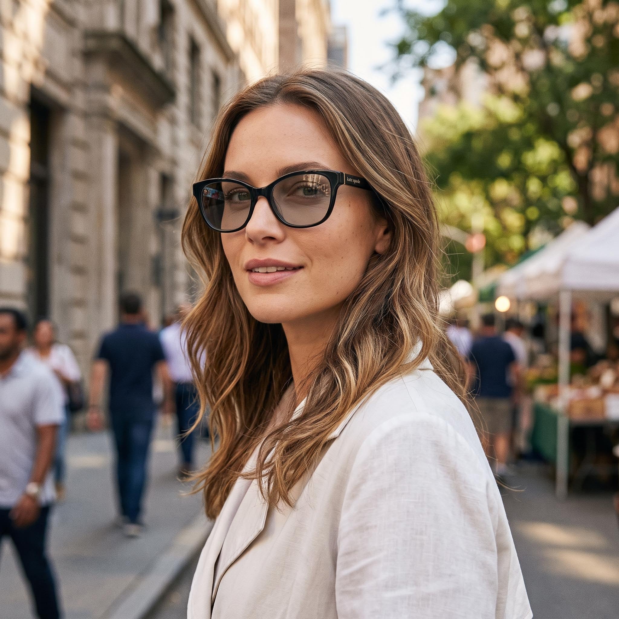 Gafas Ópticas Casuales de Acetato Negro kate spade new york para Mujer, Talla 51/16/140, Photo 4