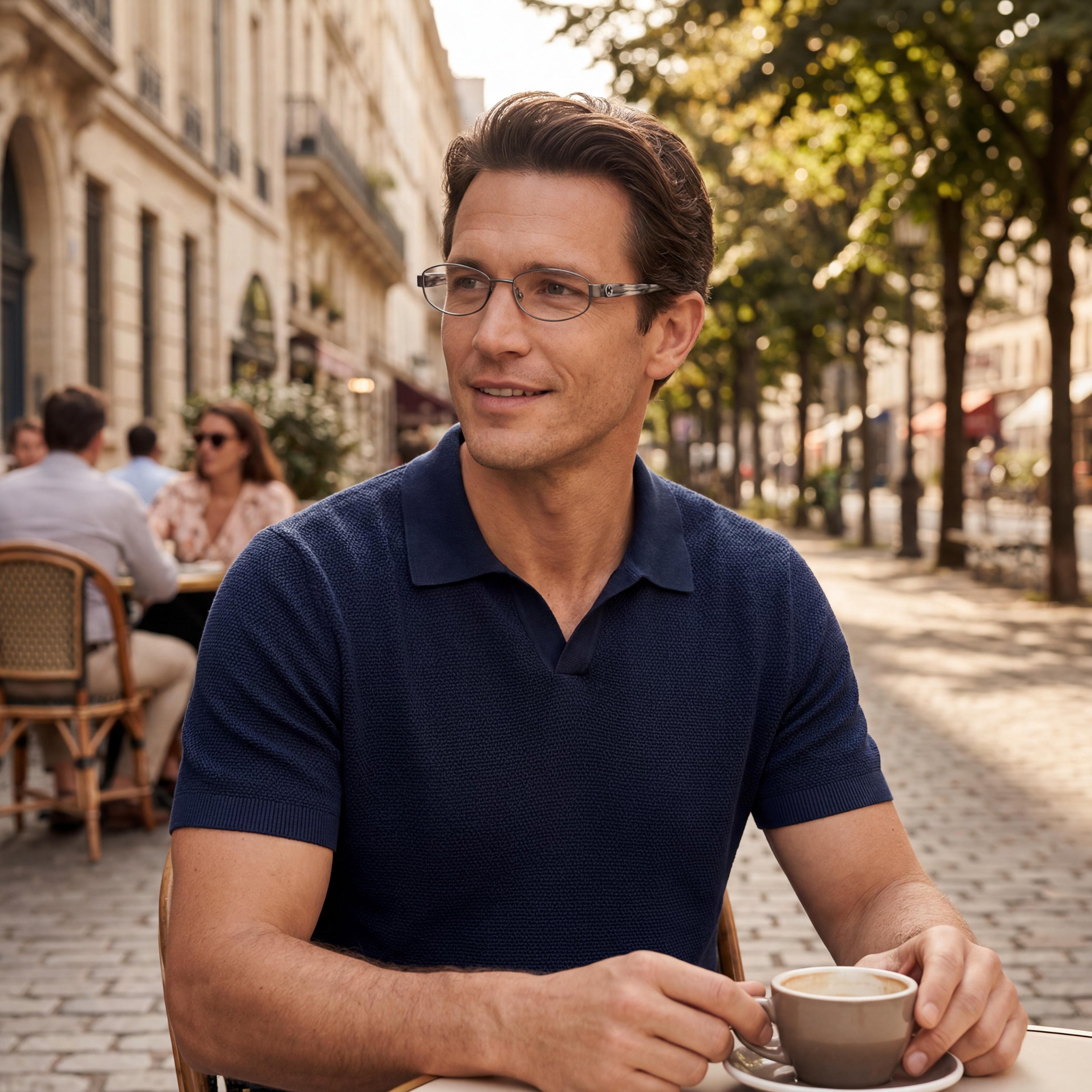 GIORGIO ARMANI GA 420 Men’s Blue Metal Eyeglasses Frame, Lens Width 51mm, Bridge Width 16mm, Temple Length 135mm, Photo 5
