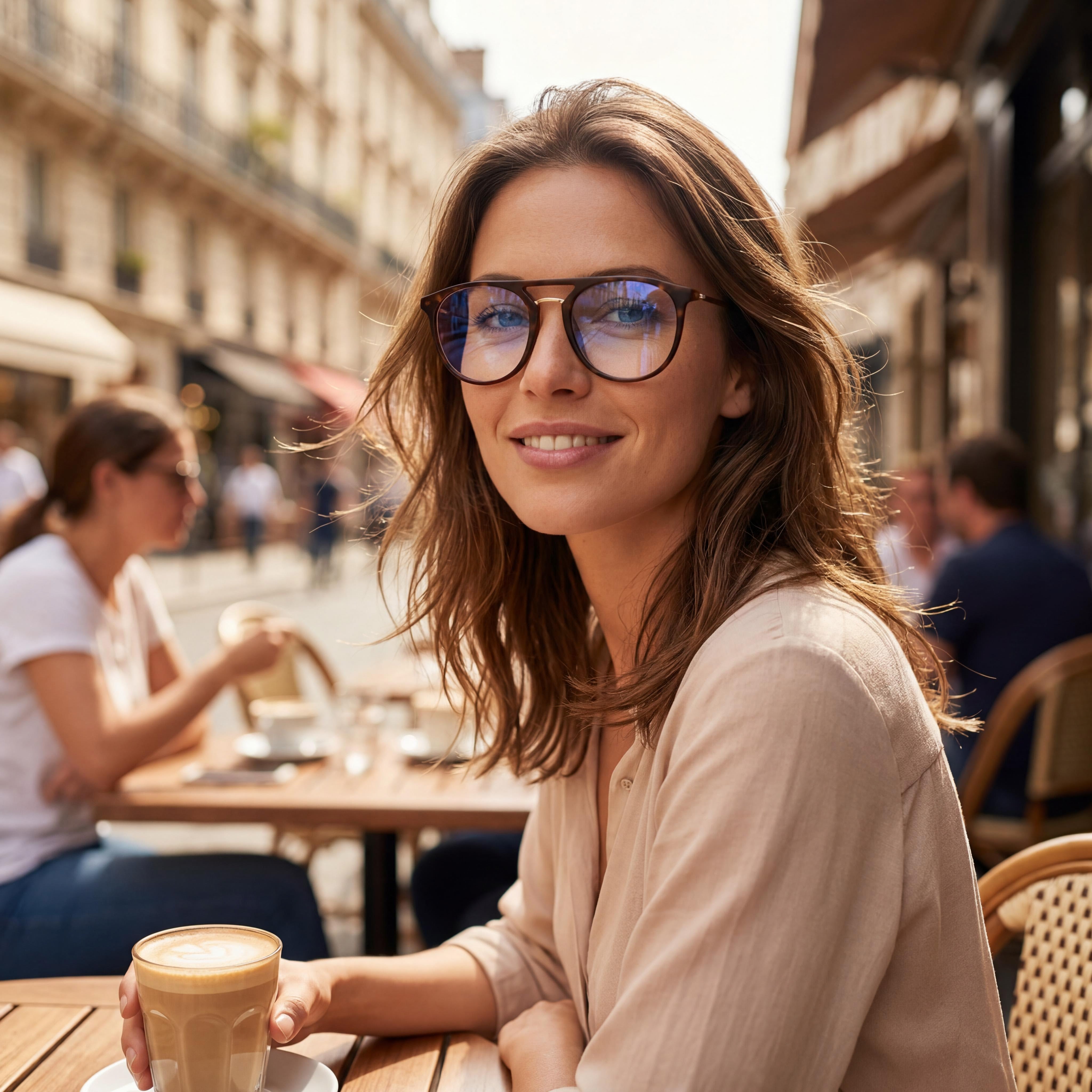 Levi's Eyewear Women's Round Oval Havana Red Polyamide Injected 51mm Clear Demo Lenses, Prescription Ready, Photo 5