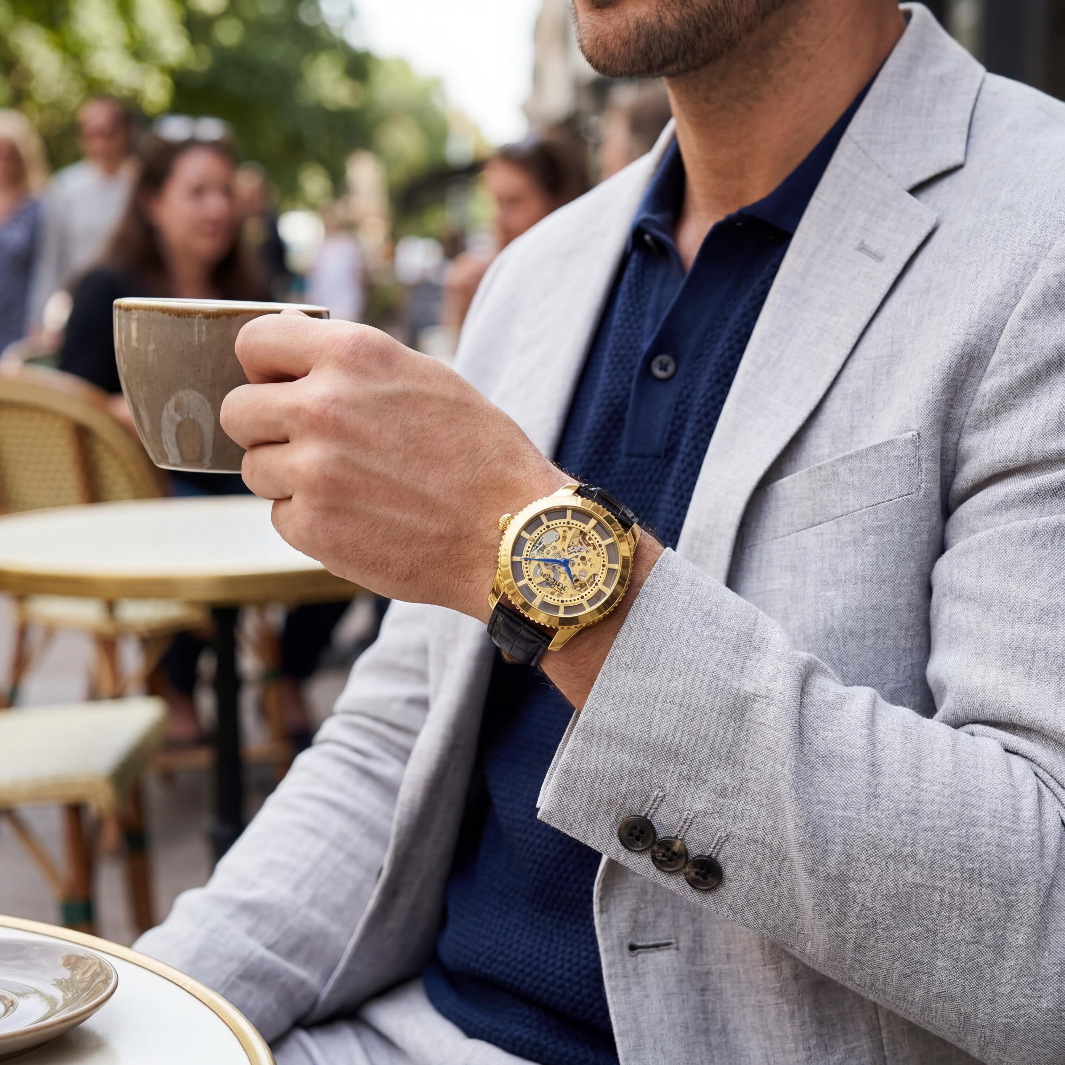 Invicta 23638 Men's Gold/Blue Automatic Watch, 45mm, Photo 4
