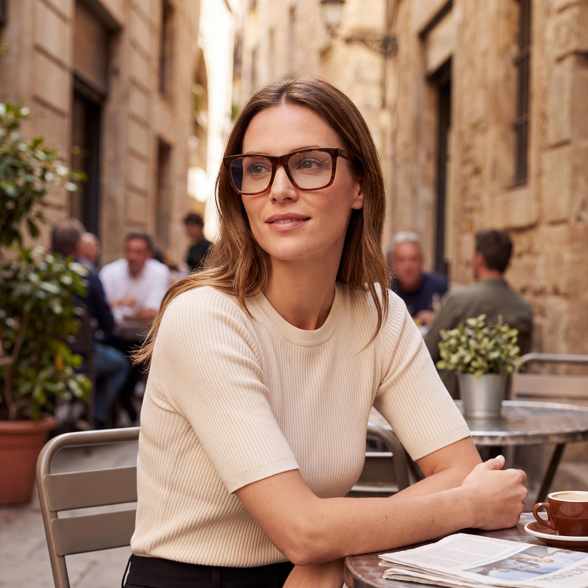 Victoria Beckham Vb2670 Women's Eyeglasses with Brown Horn Frame - Lens Width 53mm, Bridge 17mm, Temple 140mm, Photo 4